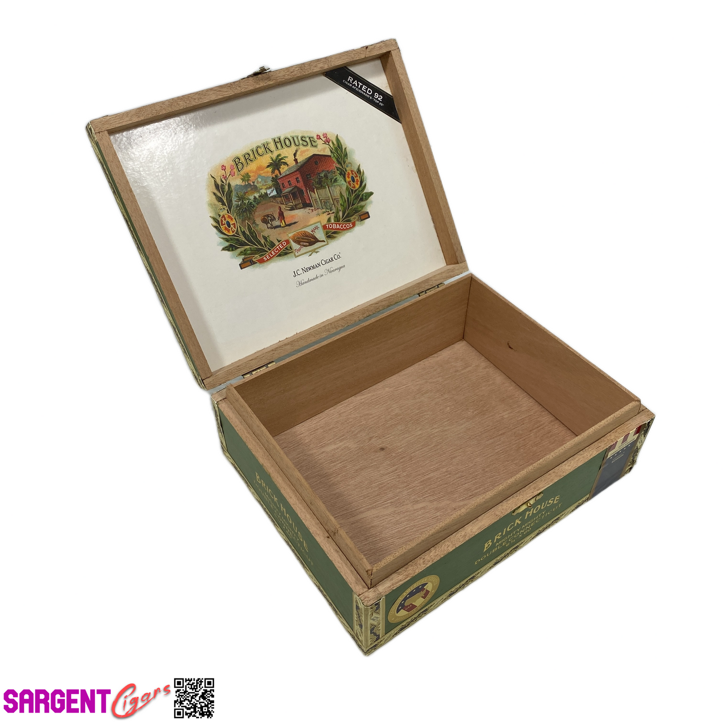 BrickHouse Connecticut Mighty Mighty Empty Wooden Cigar Box 9.5x7.5x3.25