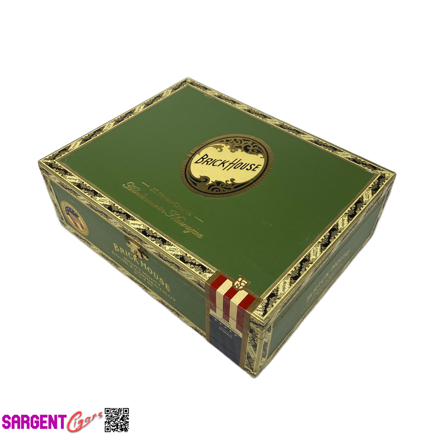 BrickHouse Connecticut Mighty Mighty Empty Wooden Cigar Box 9.5x7.5x3.25