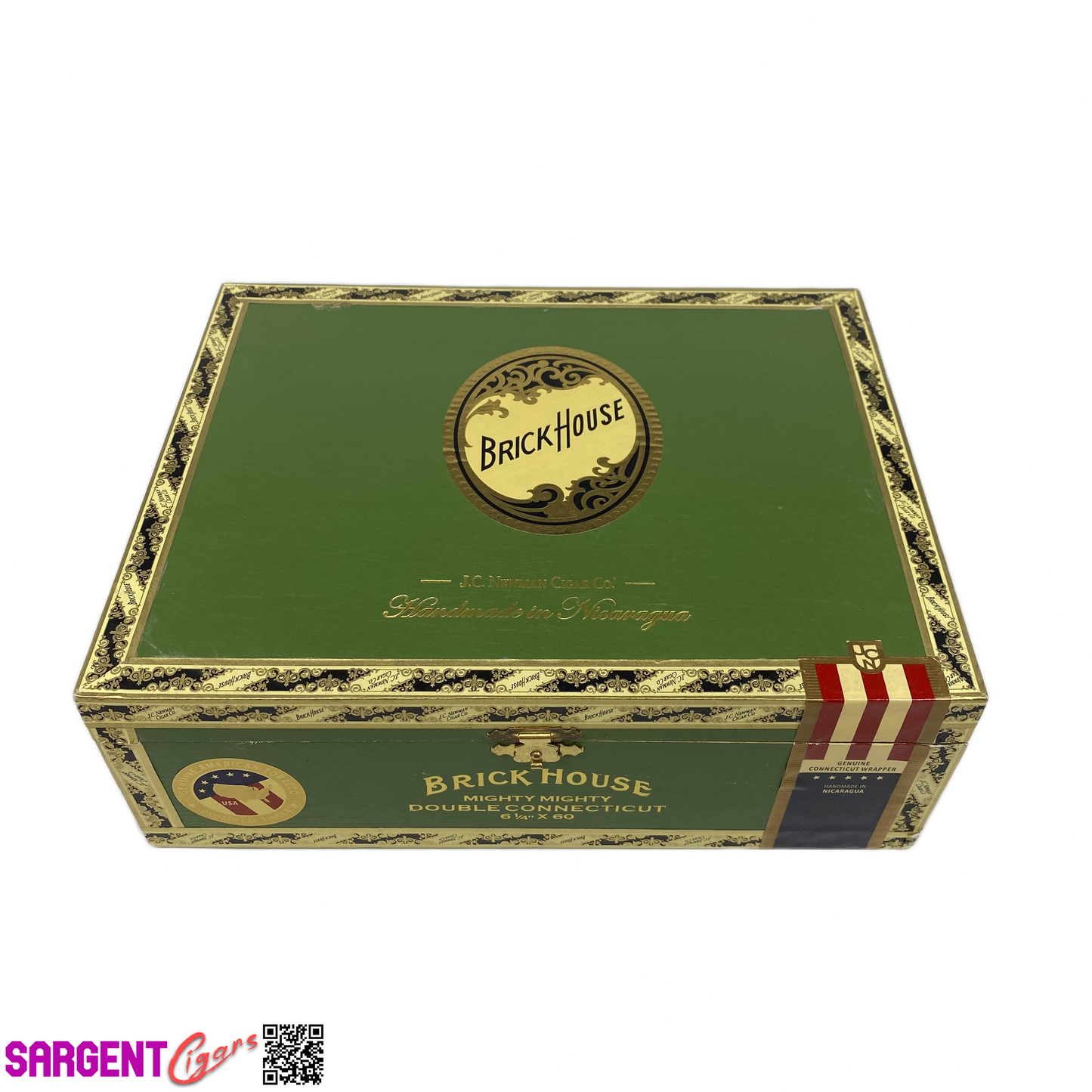 BrickHouse Connecticut Mighty Mighty Empty Wooden Cigar Box 9.5x7.5x3.25