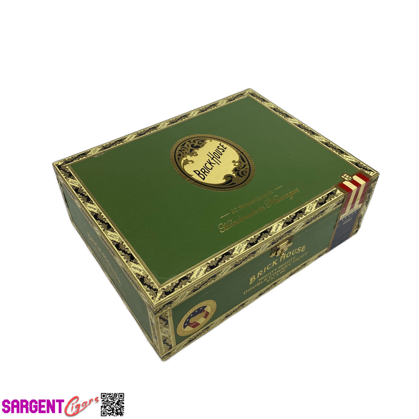BrickHouse Connecticut Mighty Mighty Empty Wooden Cigar Box 9.5x7.5x3.25