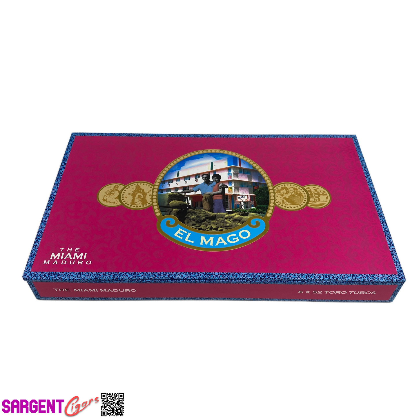 El Mago Miami Maduro Empty Cigar Box 11.5x7x1.25