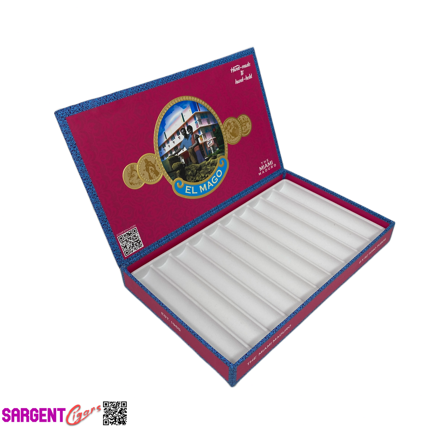 El Mago Miami Maduro Empty Cigar Box 11.5x7x1.25