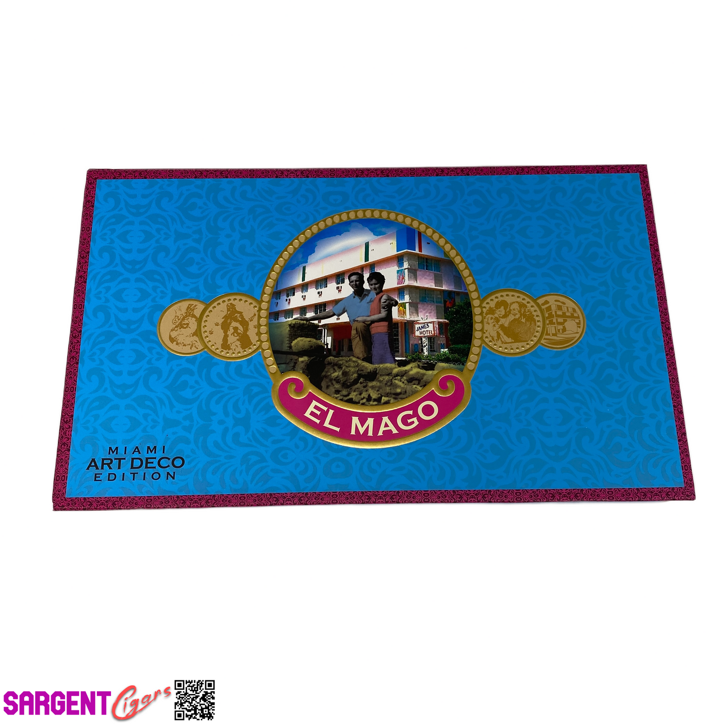 El Mago Miami Art Edition Empty Cigar Box 11.5x7x1.25