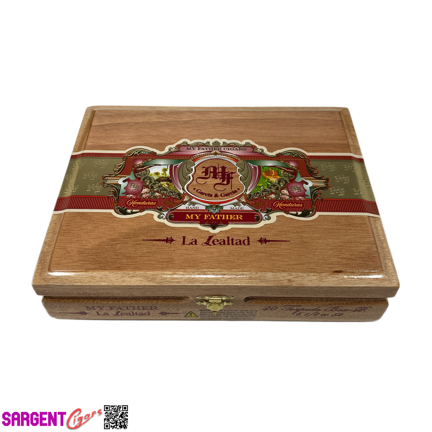 My Father Cigars La Lealtad Torpedo Empty Wooden Cigar Box 9.5x7.5x2