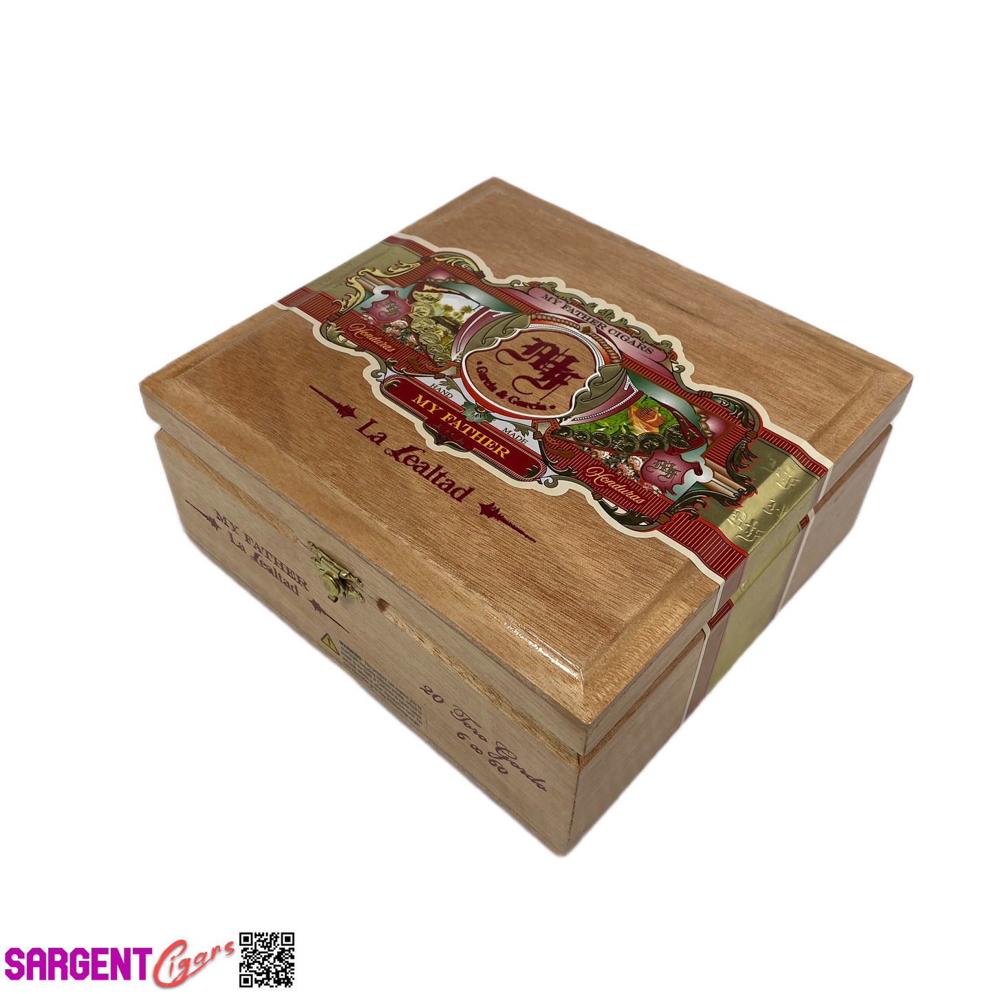 My Father Cigars Lealtad Toro Gordo Empty Wooden Cigar Box 8x7.5x3.5