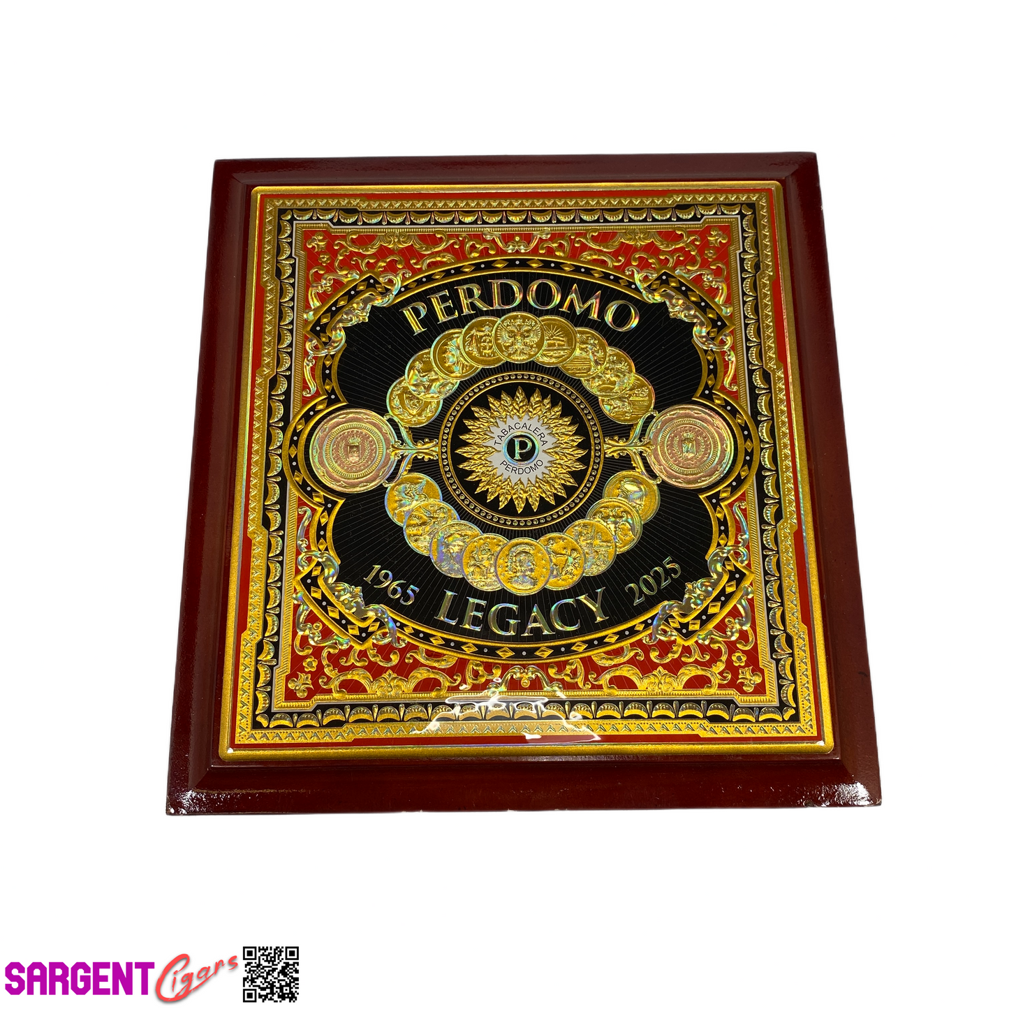 Perdomo Legacy Connecticut Churchill Empty Wooden Cigar Box 8x8.25x3.25