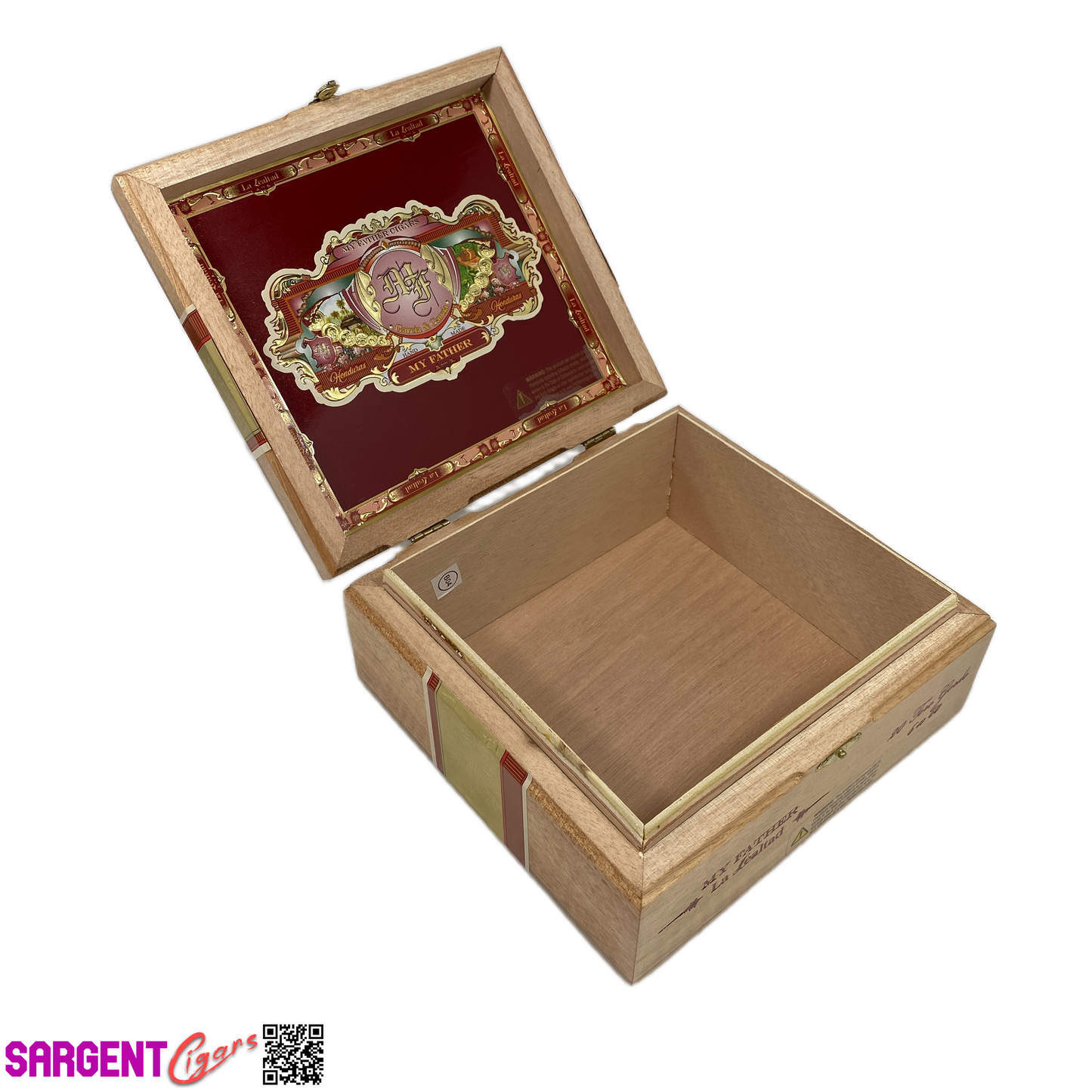 My Father Cigars Lealtad Toro Gordo Empty Wooden Cigar Box 8x7.5x3.5