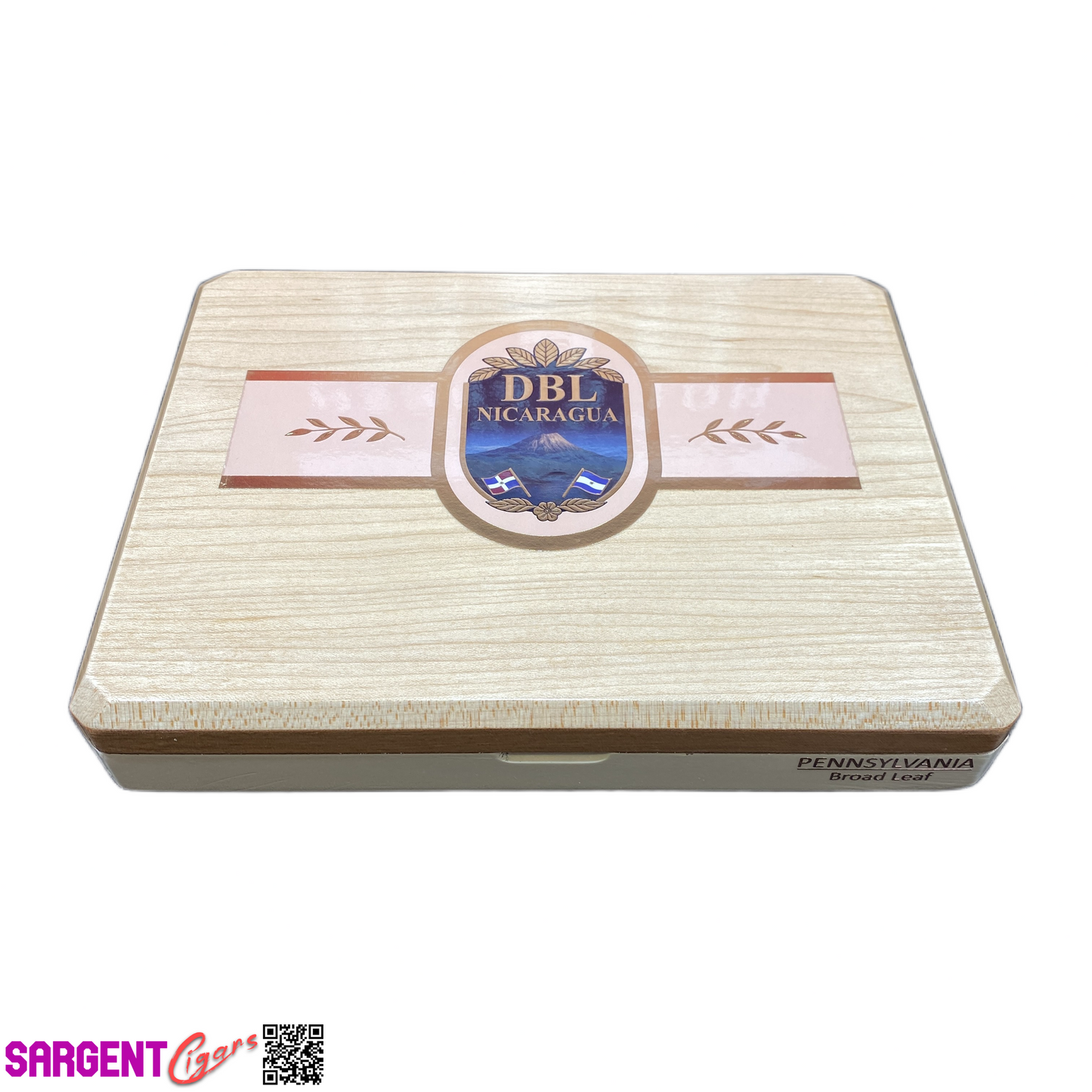 DBL Nicaragua Pennsylvania Broad Leaf Empty Wooden Cigar Box 9.75x7.5x2