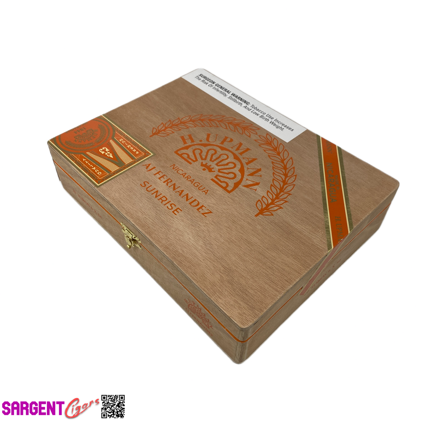 H Upmann Sunrise Toro Empty Wooden Cigar Box 9.25x7.25x2