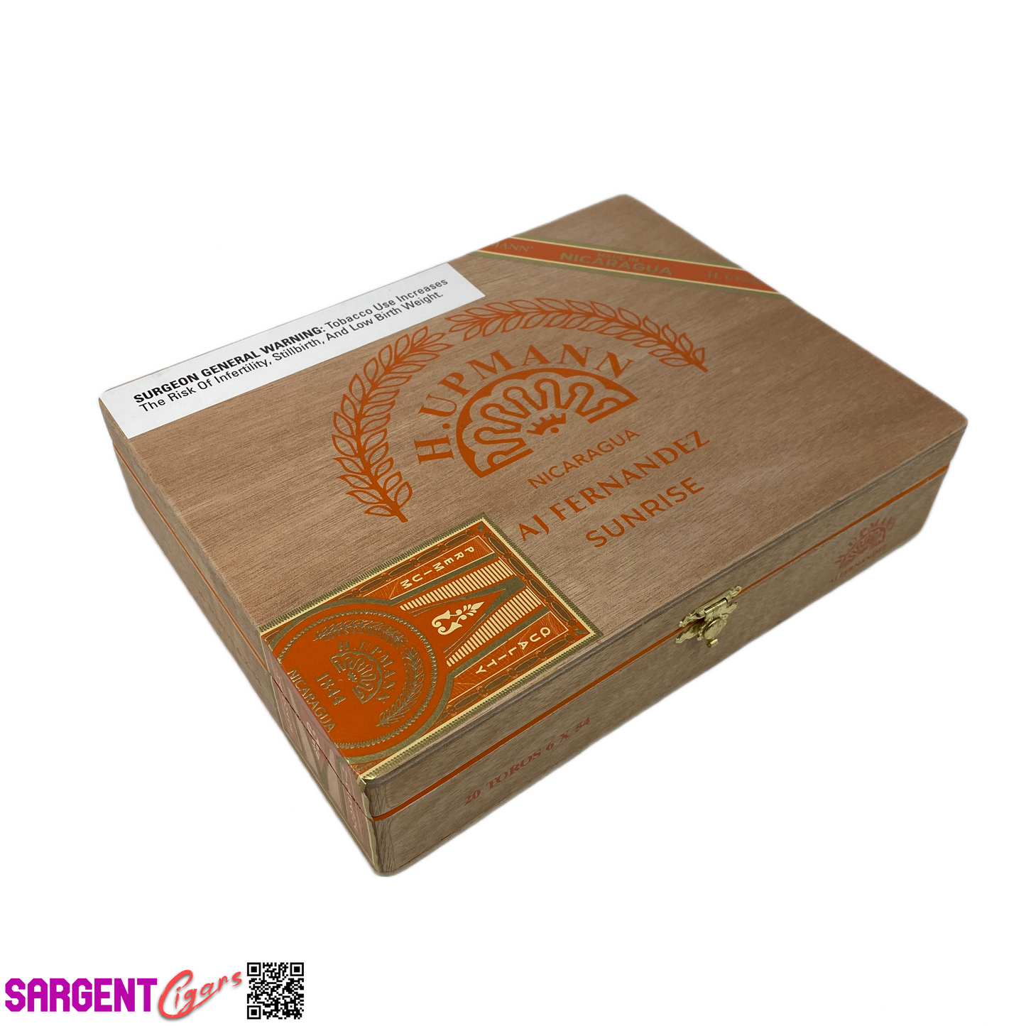 H Upmann Sunrise Toro Empty Wooden Cigar Box 9.25x7.25x2