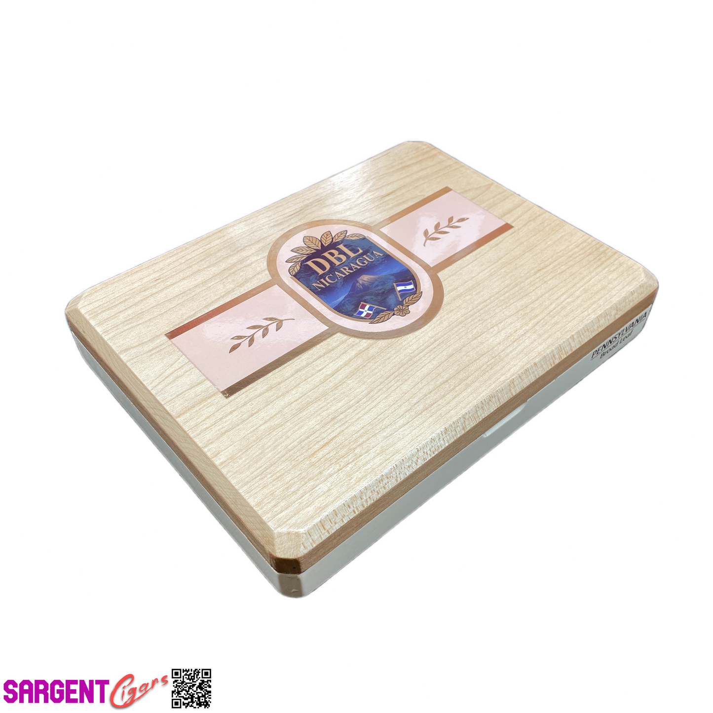 DBL Nicaragua Pennsylvania Broad Leaf Empty Wooden Cigar Box 9.75x7.5x2