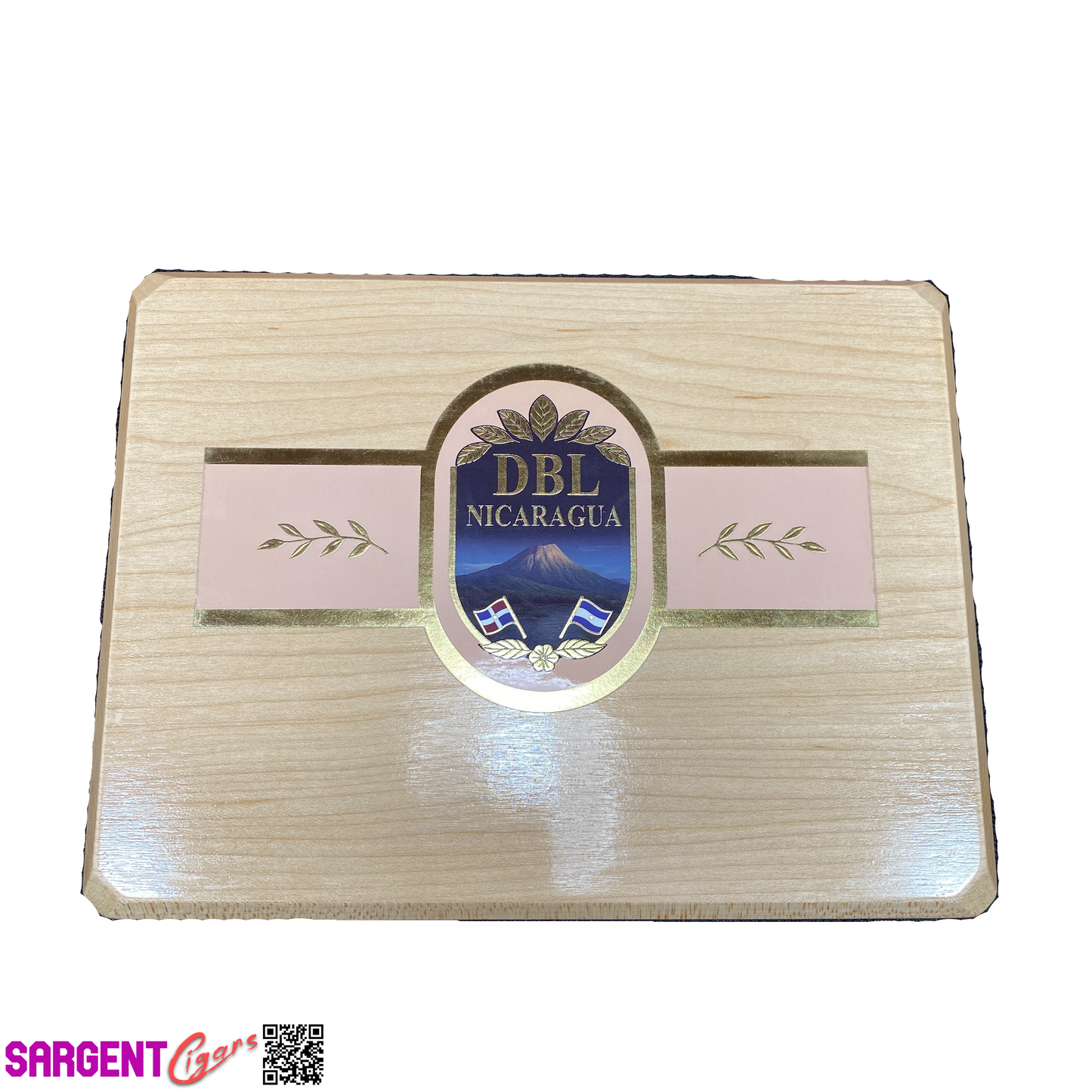 DBL Nicaragua Pennsylvania Broad Leaf Empty Wooden Cigar Box 9.75x7.5x2