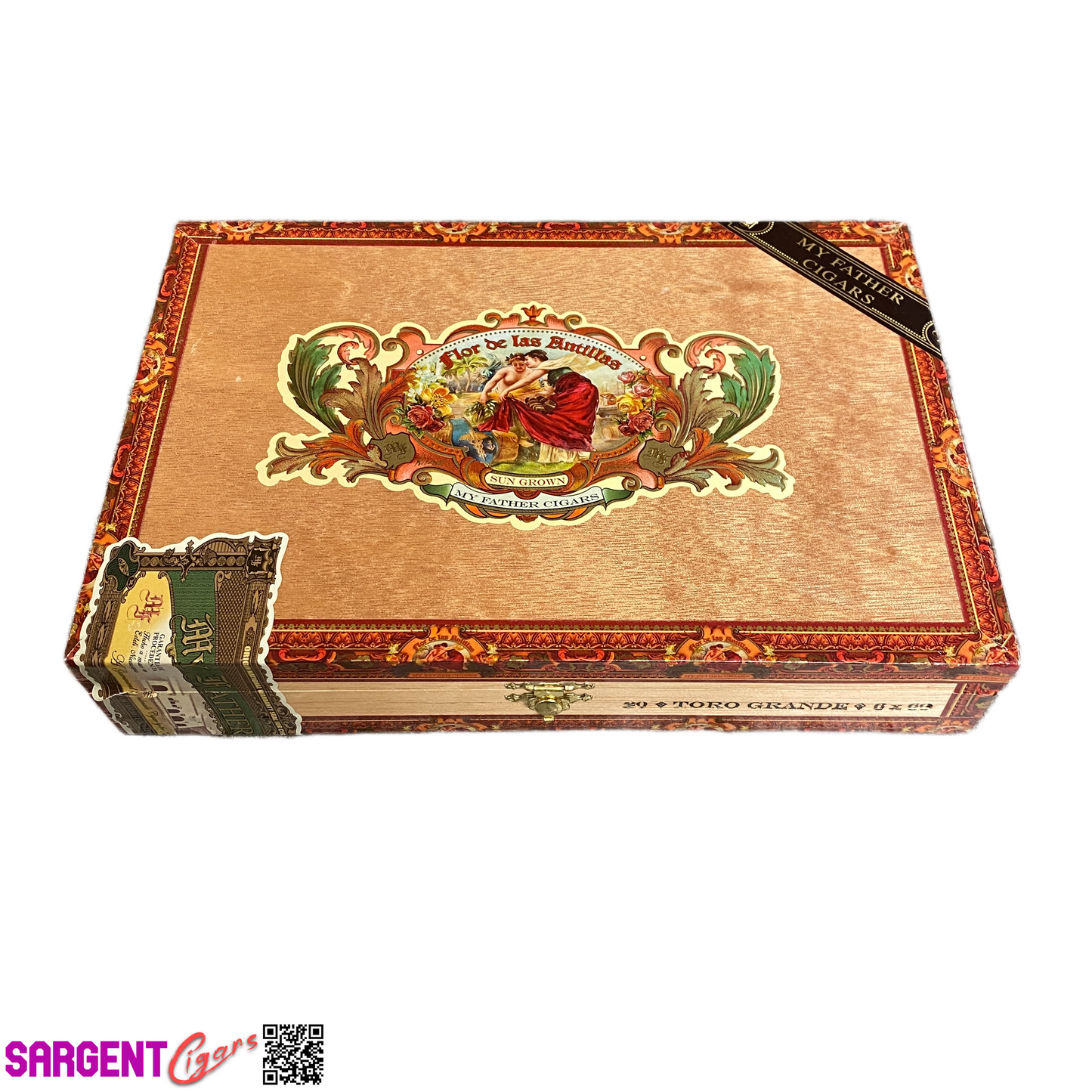Flor De Las Antillas Toro Grande Empty Wooden Cigar Box 10.25x7x2