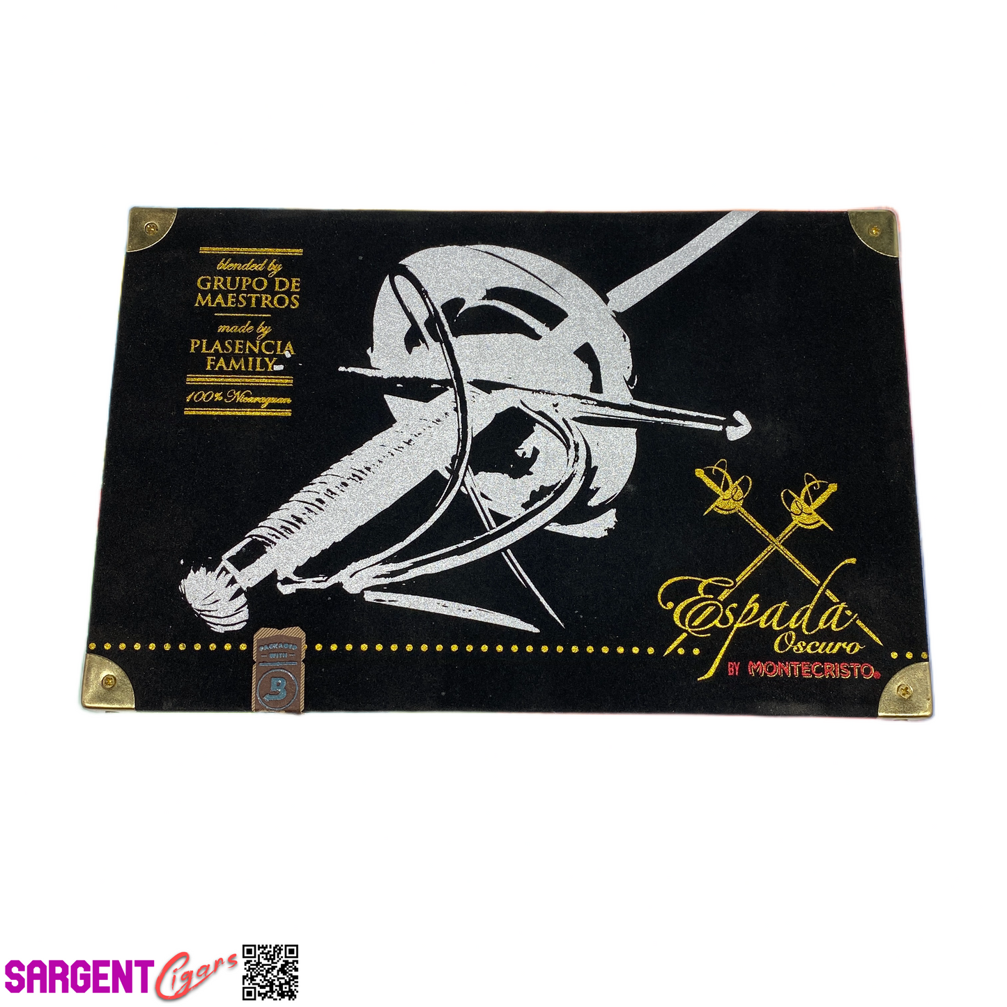 Montecristo Espada Oscuro Ricasso Empty Wooden Cigar Box 9.5x6.25x1.5