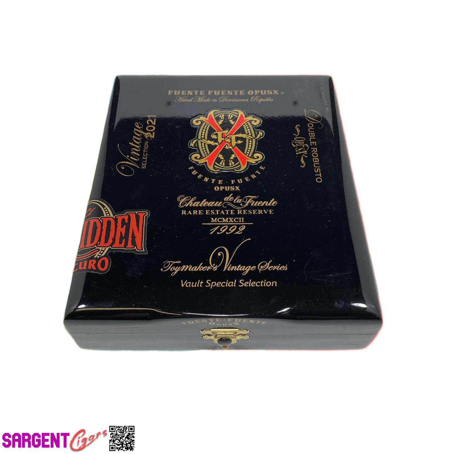 Arturo Fuente Opus X Forbidden Double Robusto Empty Wooden Cigar Box 6.5x7.5x1.75