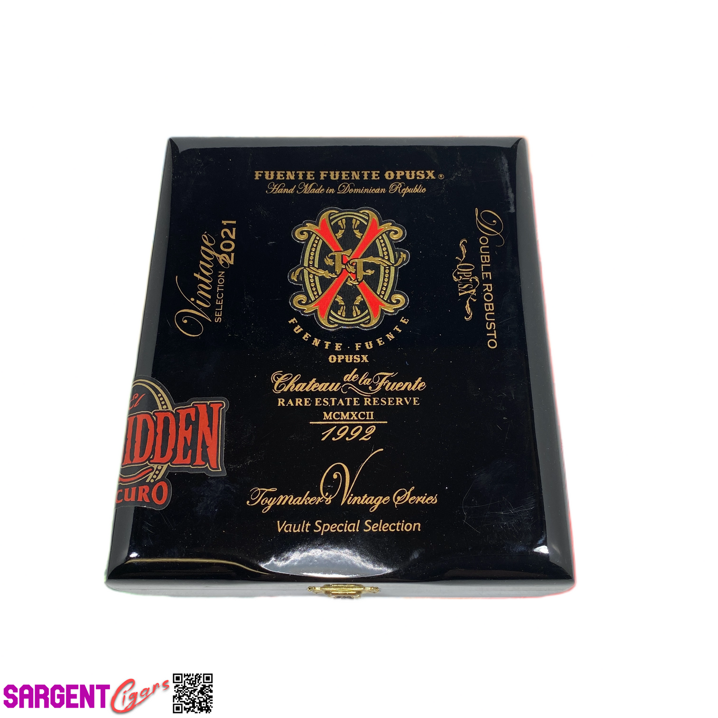 Arturo Fuente Opus X Forbidden Double Robusto Empty Wooden Cigar Box 6.5x7.5x1.75