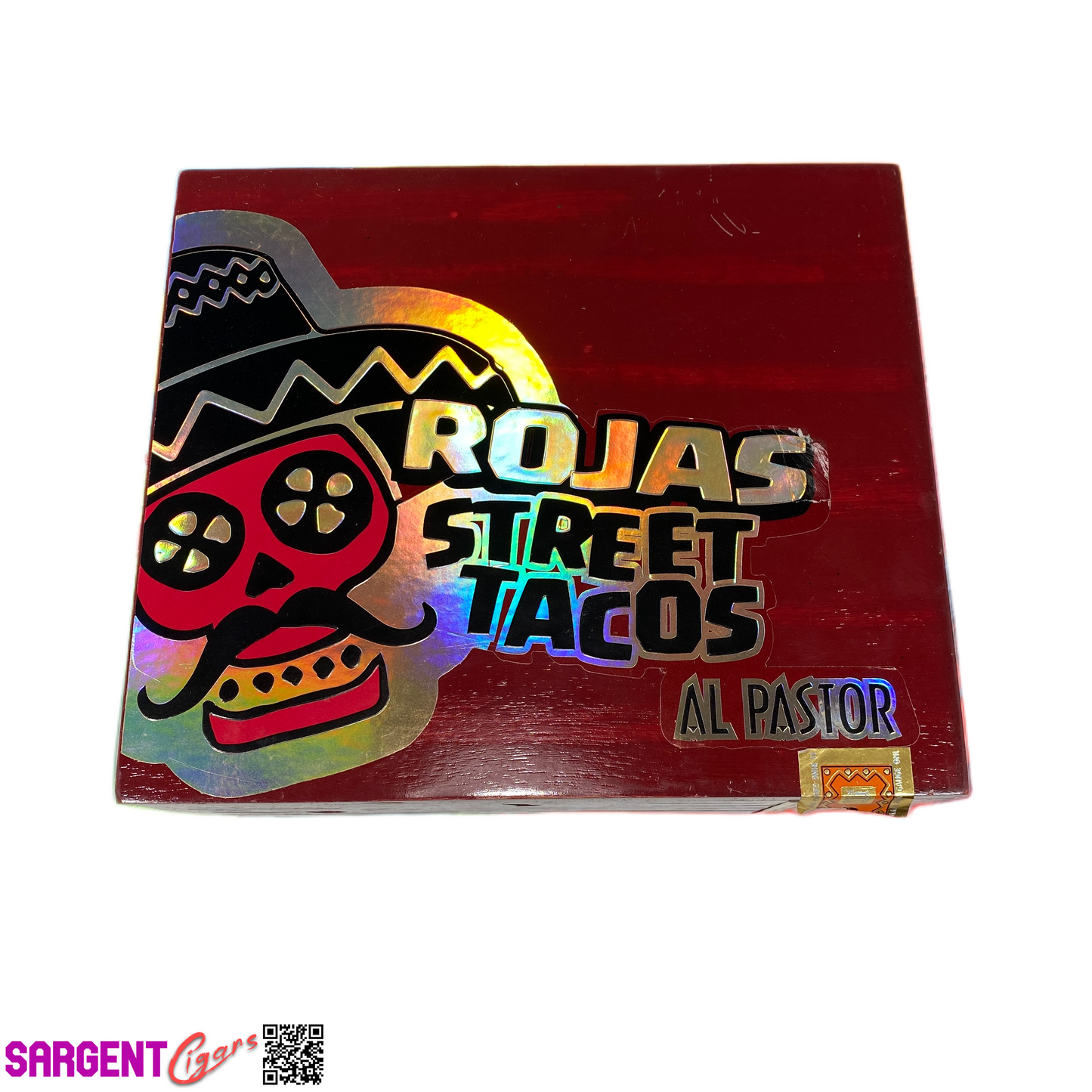 Rojas Street Tacos Al Pastor Toro Empty Wooden Cigar Box 8x7x3.5 (1)