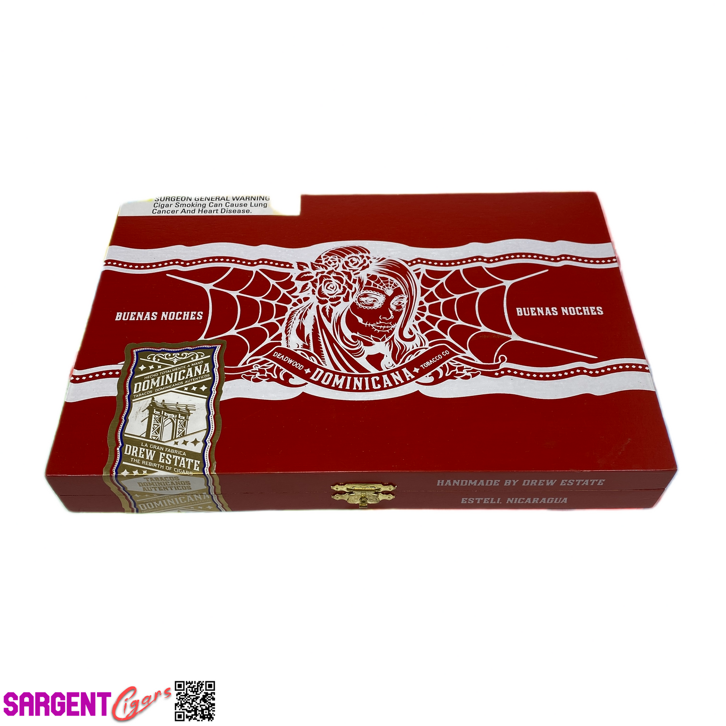 Deadwood Buenas Noches Robusto Empty Wooden Cigar Box 9.5x6.25x1.25