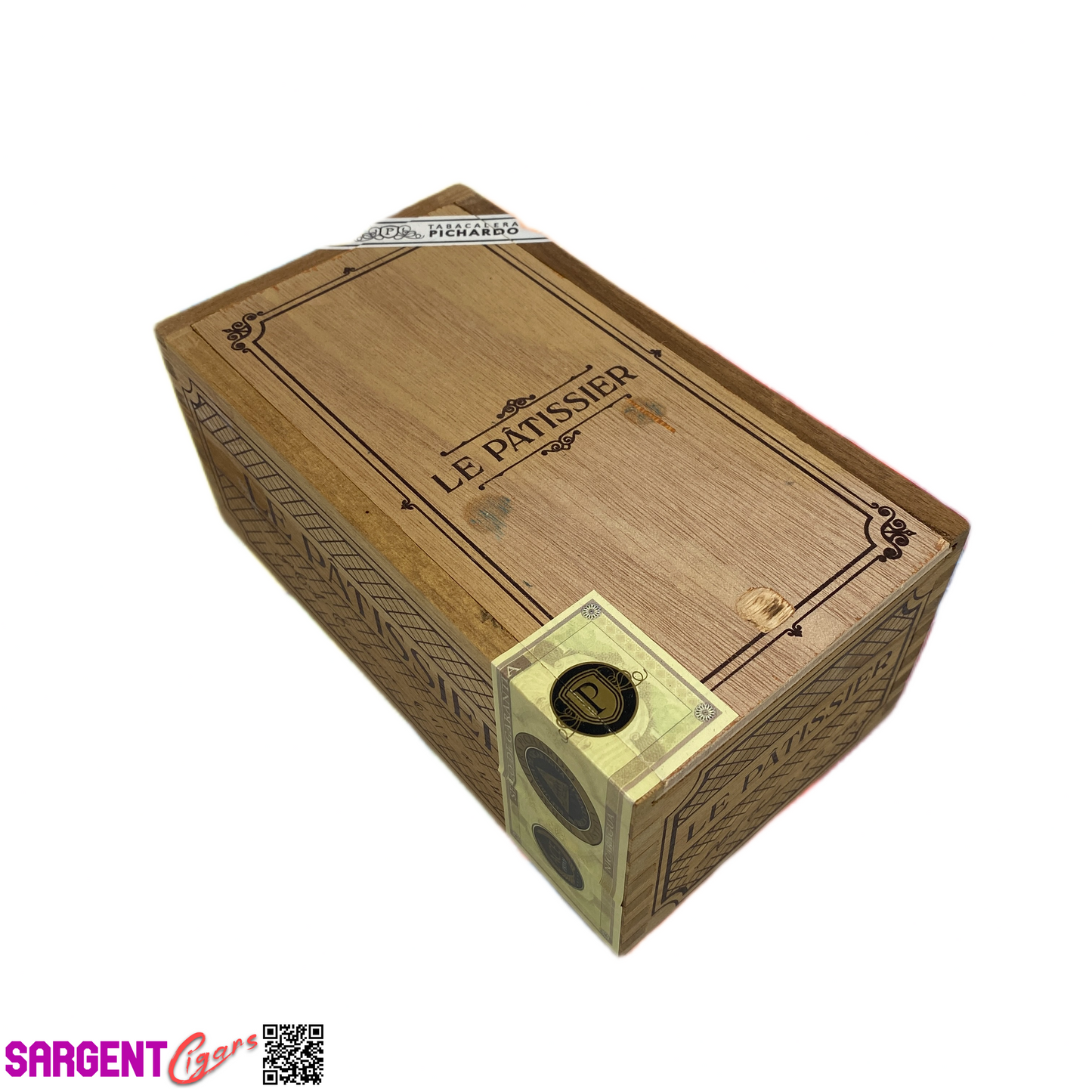 Le Patissier Empty Wooden Cigar Box 4x7.5x3