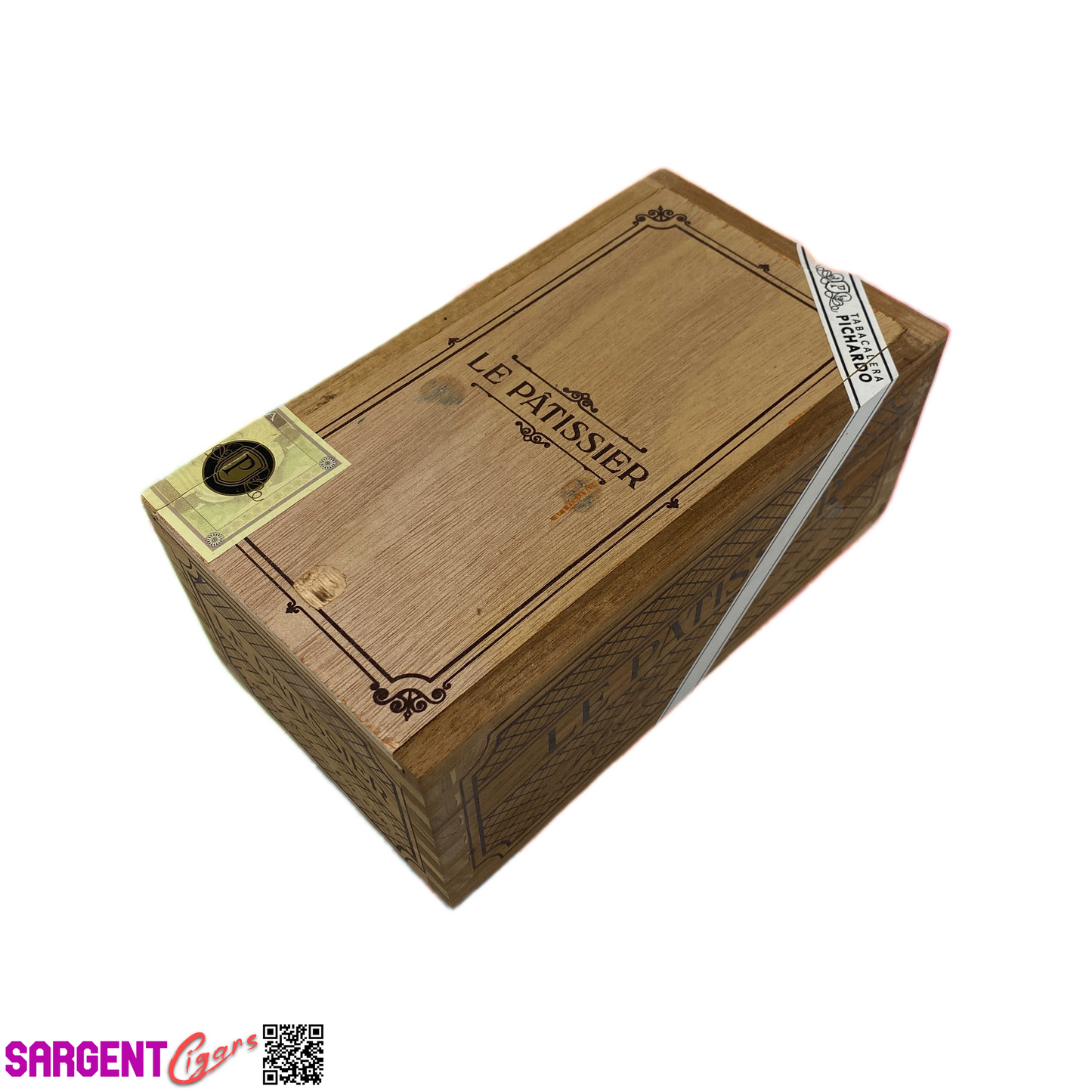 Le Patissier Empty Wooden Cigar Box 4x7.5x3