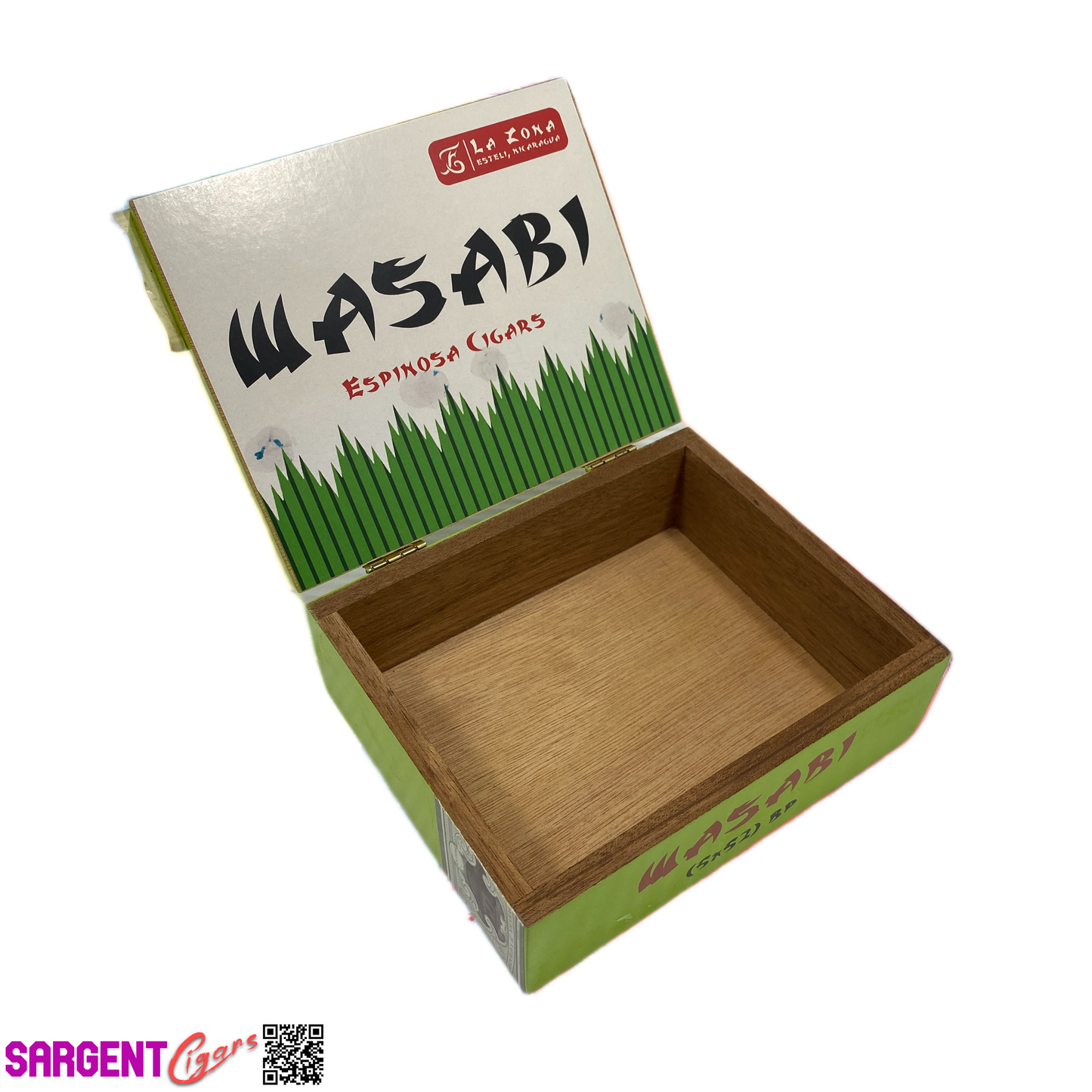 Espinosa Wasabi Empty Wooden Cigar Box 5.75x4.75x2