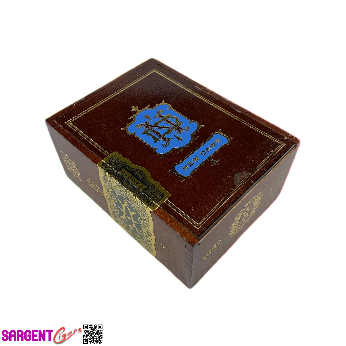 Avowed New Dawn Robusto Grande Empty Wooden Cigar Box 4.75x6.5x3