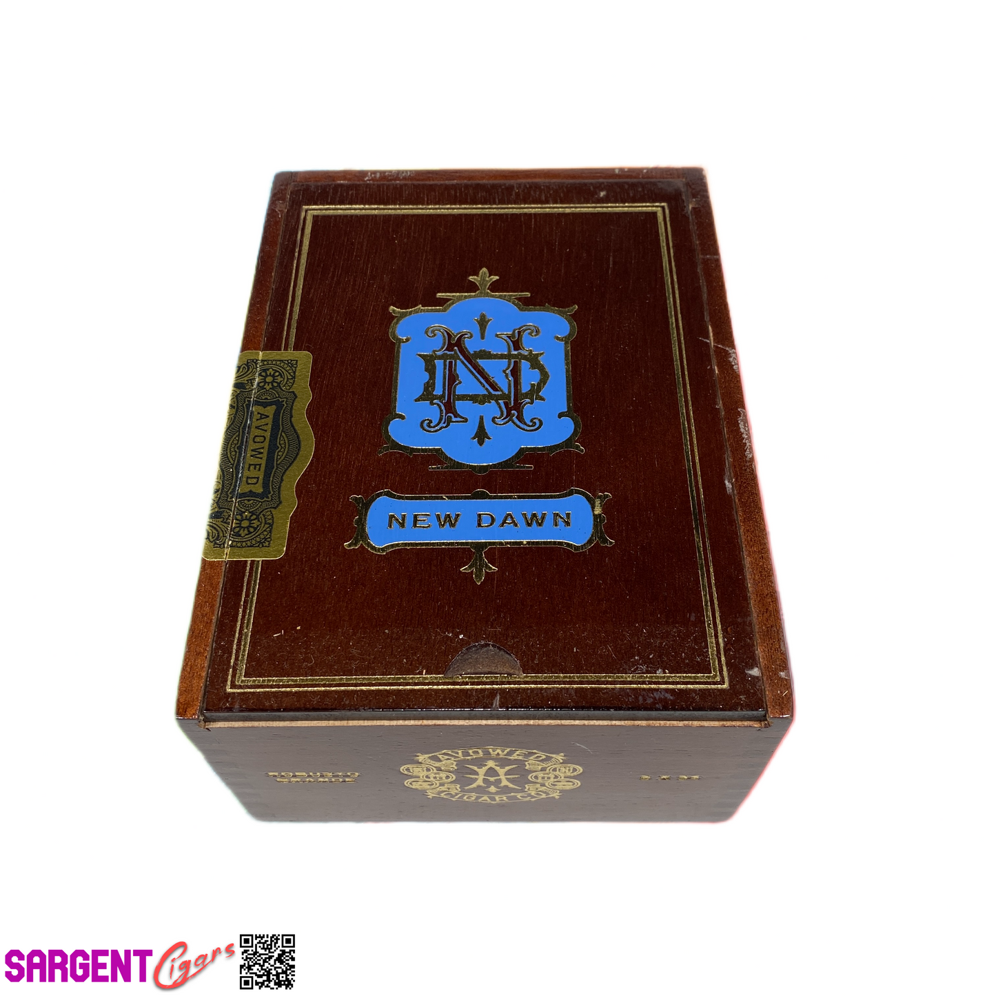 Avowed New Dawn Robusto Grande Empty Wooden Cigar Box 4.75x6.5x3