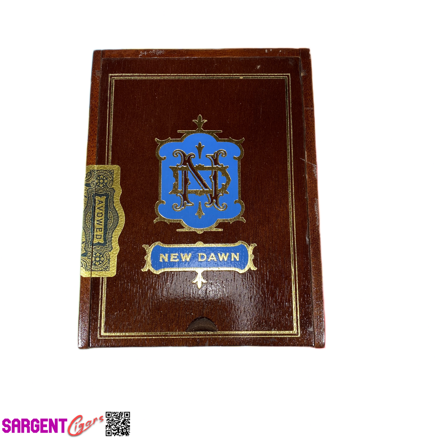 Avowed New Dawn Robusto Grande Empty Wooden Cigar Box 4.75x6.5x3