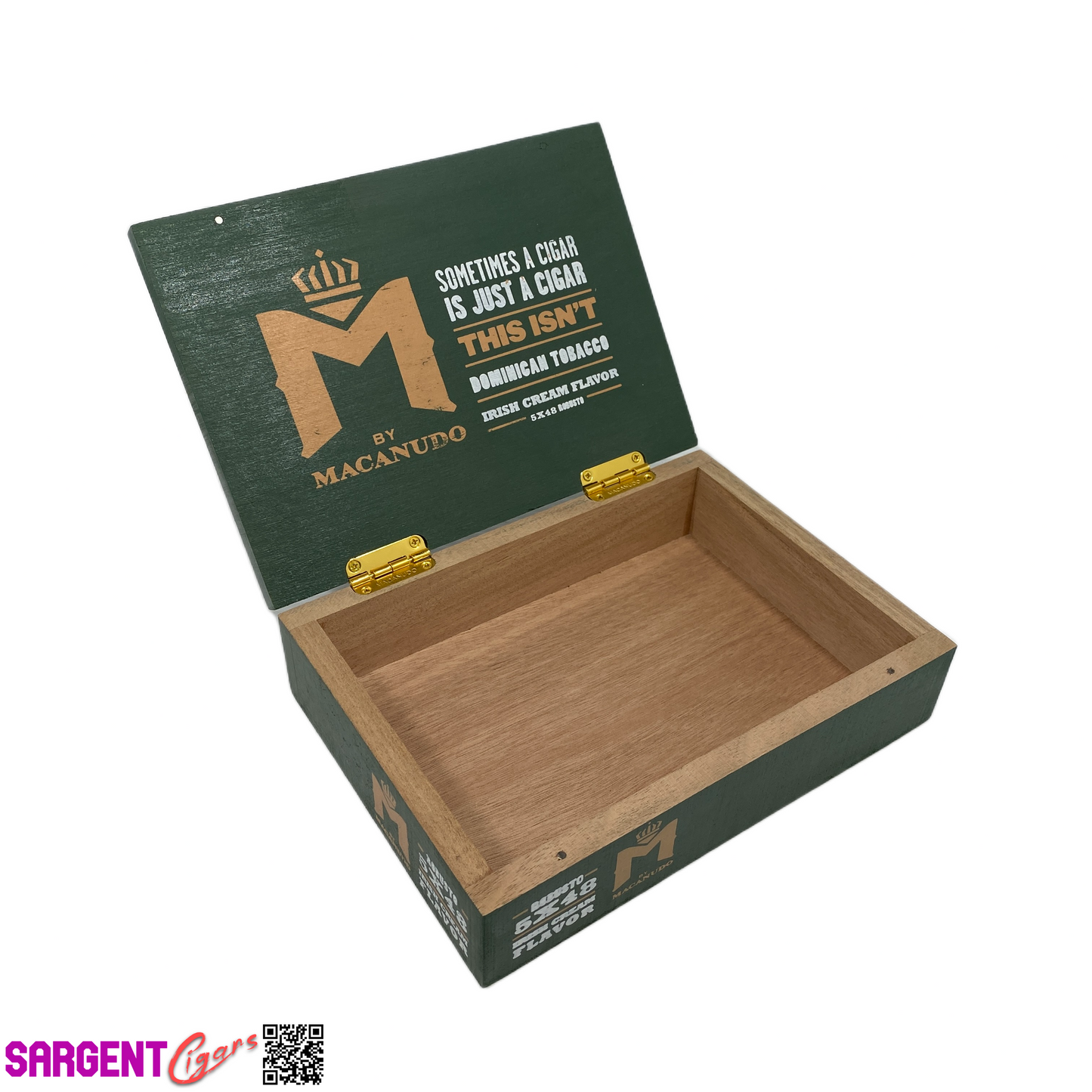 Macanudo Irish Cream Robusto Empty Wooden Cigar Box 8.5x6x2.25