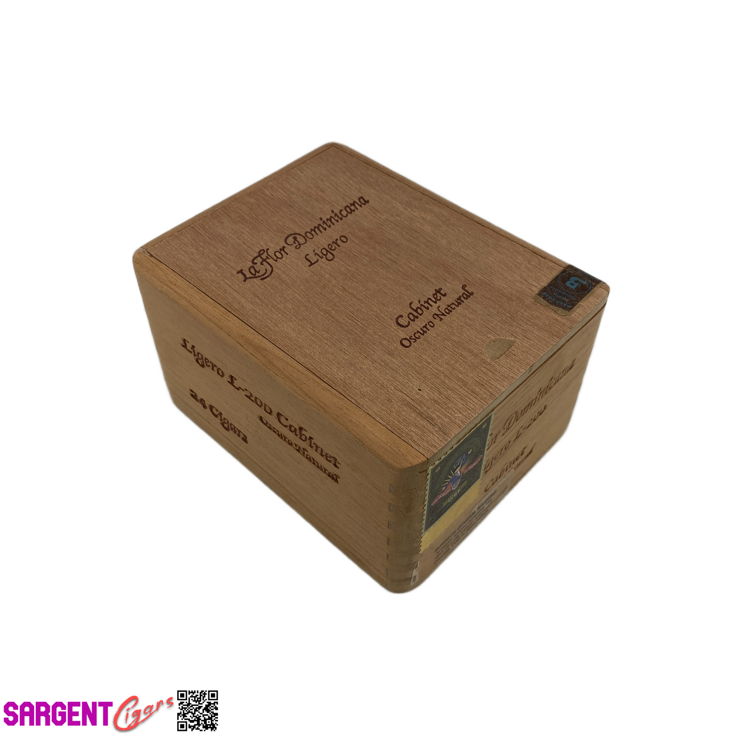 LFD Ligero L200 Empty Wooden Cigar Box 4.5x5.75x3.25