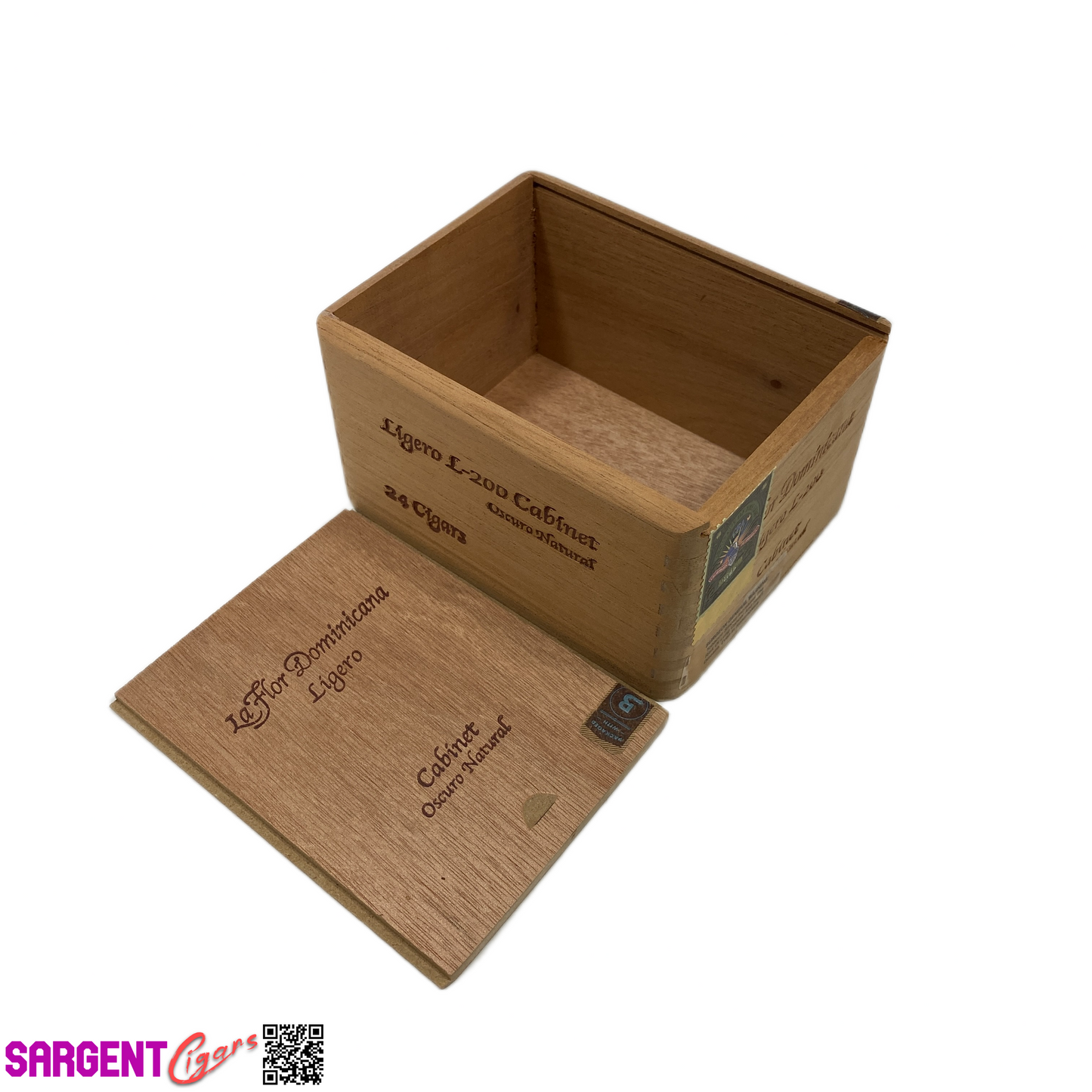 LFD Ligero L200 Empty Wooden Cigar Box 4.5x5.75x3.25