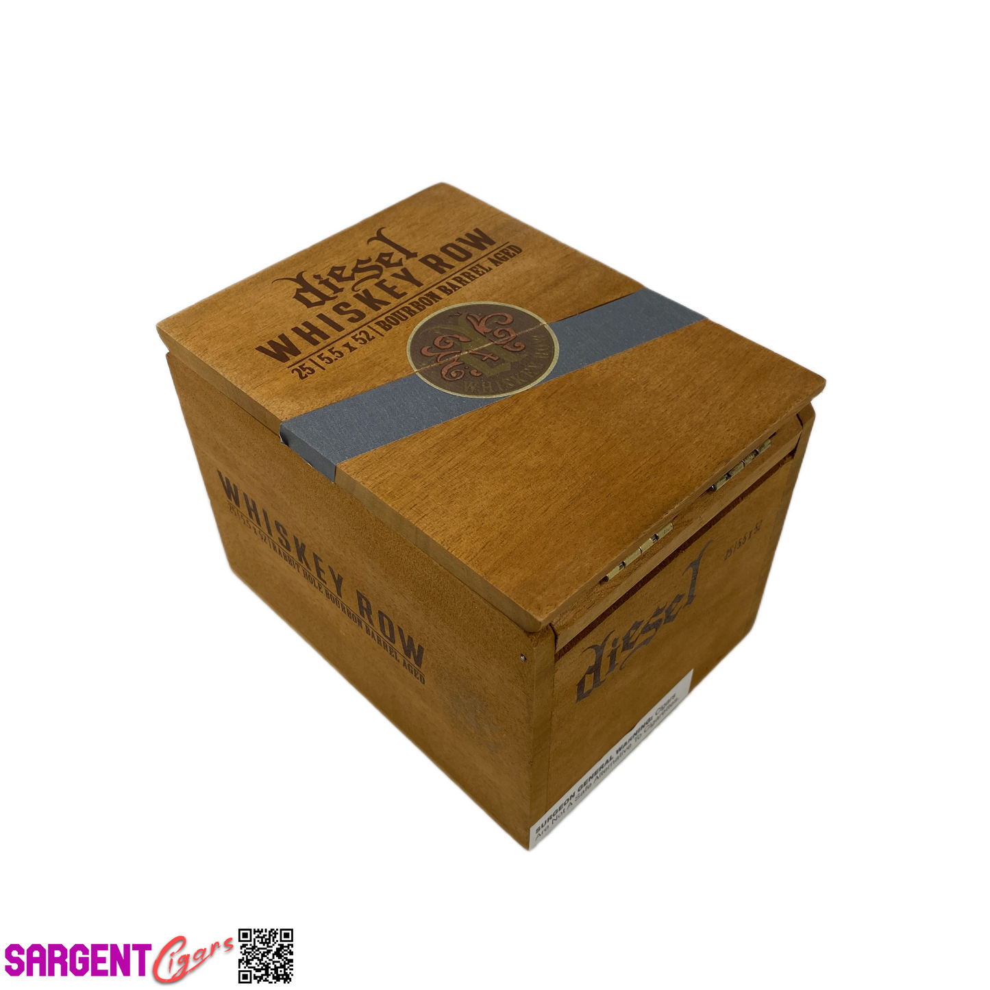 Diesel Whiskey Row Robusto Empty Wooden Cigar Box 4.5x6.25x4.5