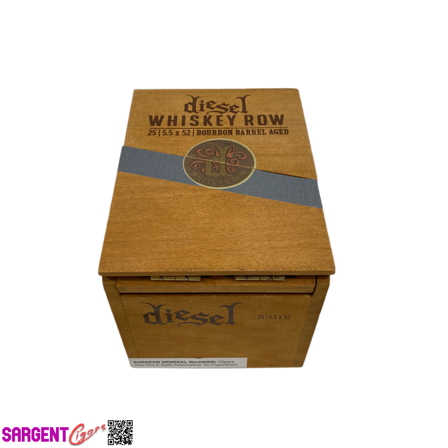 Diesel Whiskey Row Robusto Empty Wooden Cigar Box 4.5x6.25x4.5