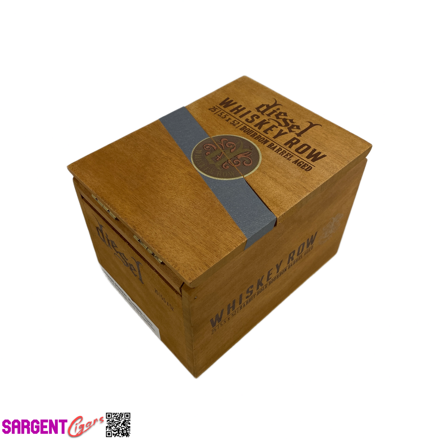 Diesel Whiskey Row Robusto Empty Wooden Cigar Box 4.5x6.25x4.5