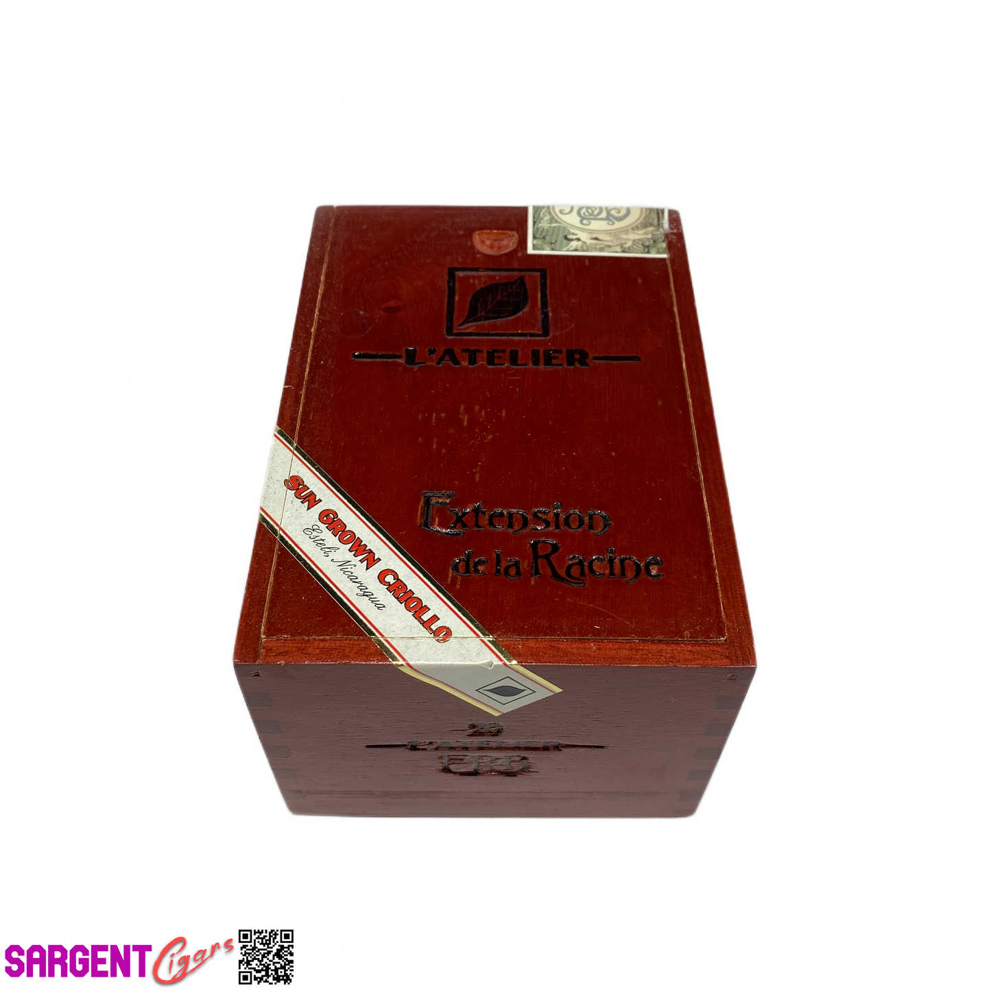 L'Atelier ERB Empty Wooden Cigar Box 4.25x6x3.5