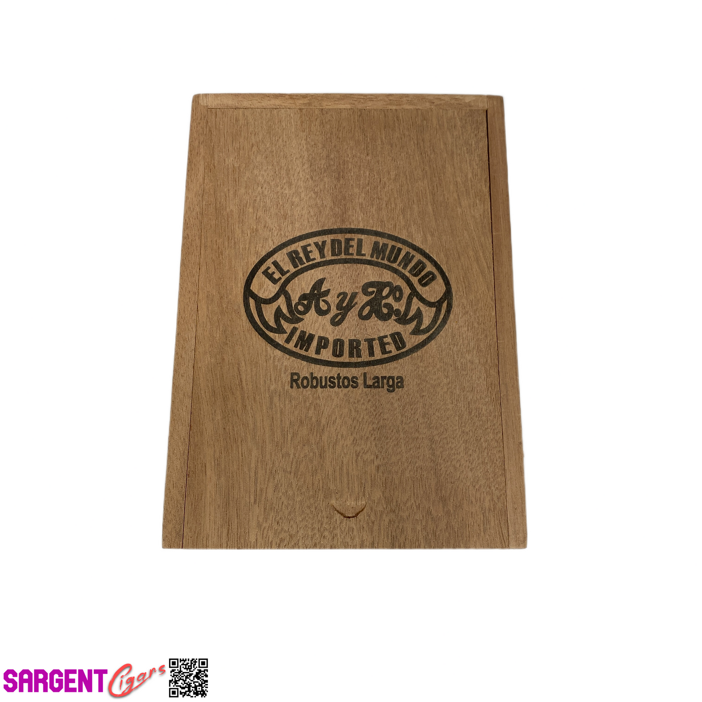 Del Mundo Robusto Larga Empty Wooden Cigar Box 5x7x4