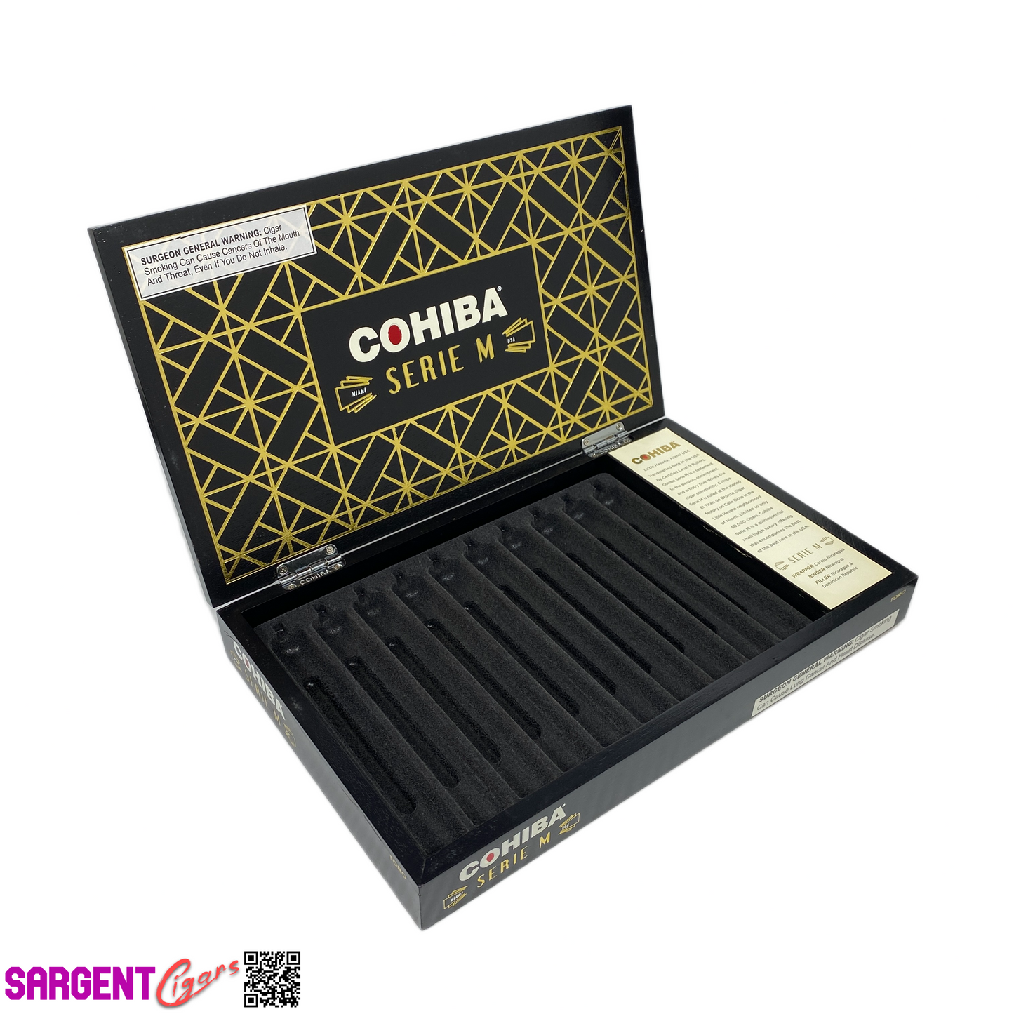 Cohiba Serie M Toro Empty Wooden Cigar Box 12.5x7.75x1.75
