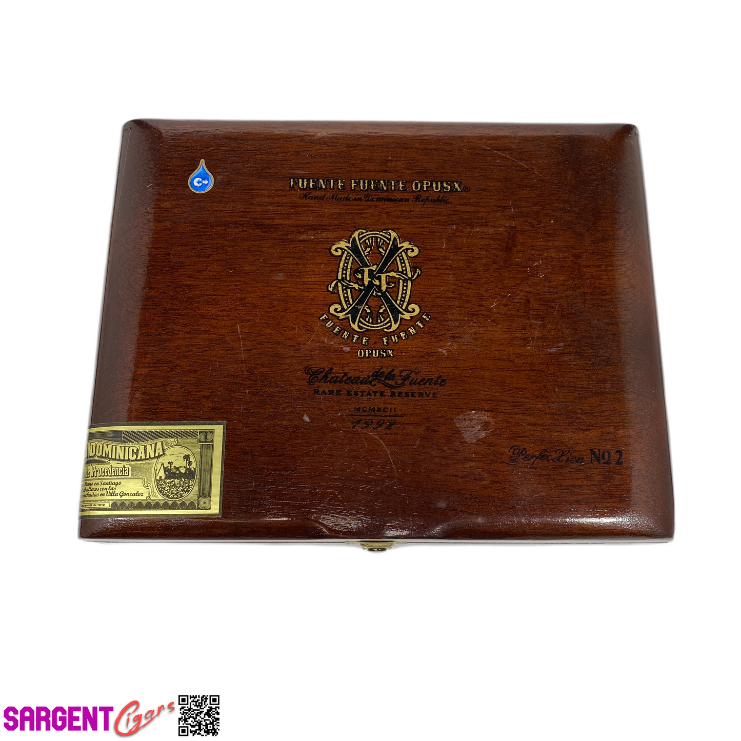 Arturo Fuente Opus X Perfection No2 Empty Wooden Cigar Box 9.5x7.5x3 (1)