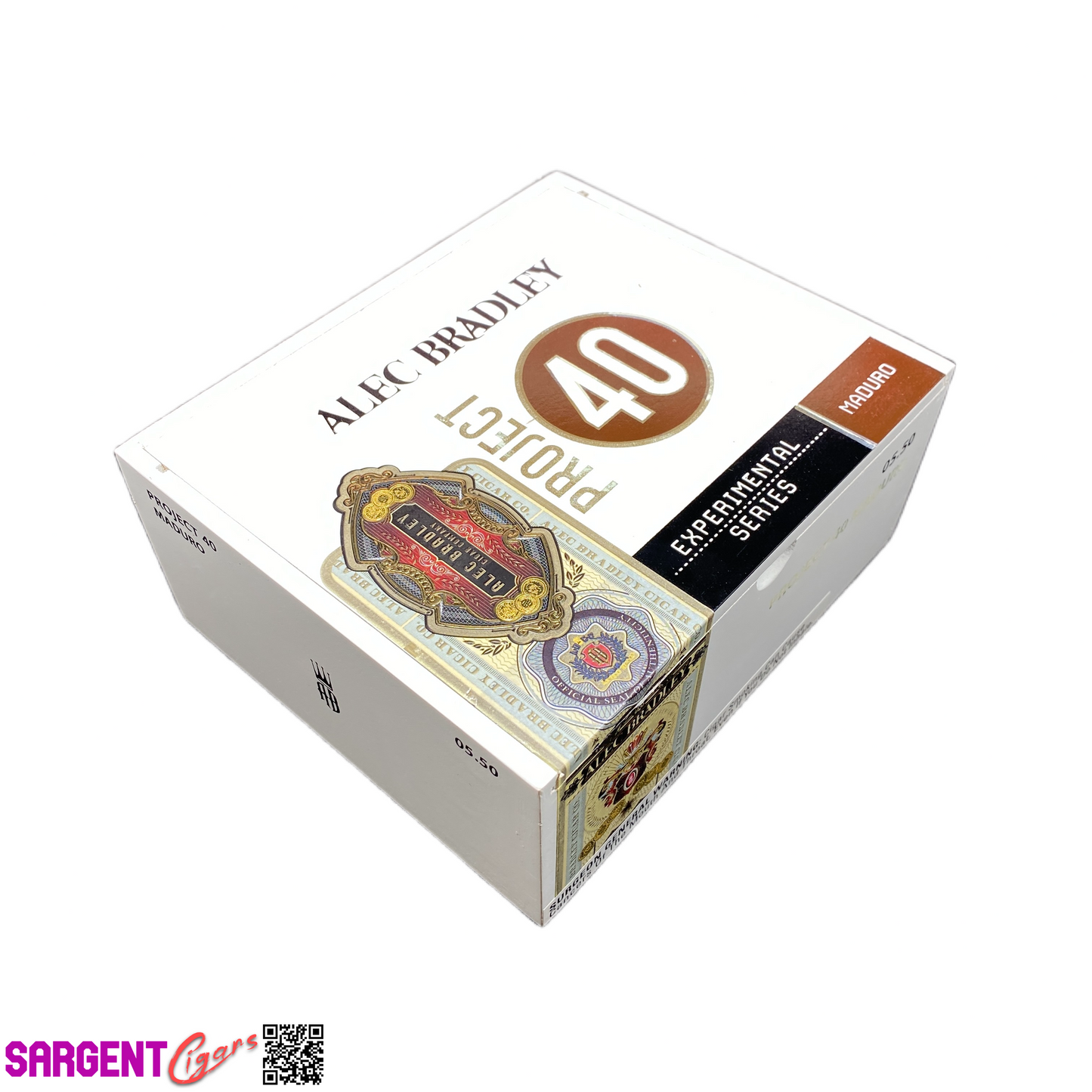 Alec Bradley Project 40 Maduro 550 Empty Wooden Cigar Box 6.75x5.75x3