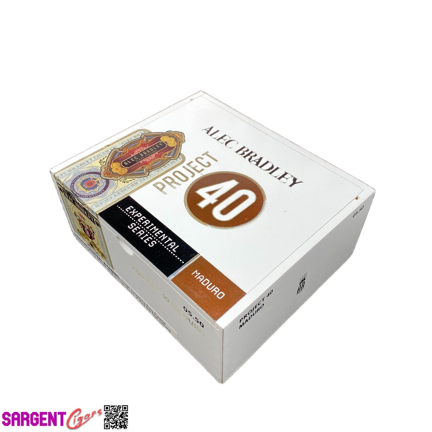 Alec Bradley Project 40 Maduro 550 Empty Wooden Cigar Box 6.75x5.75x3