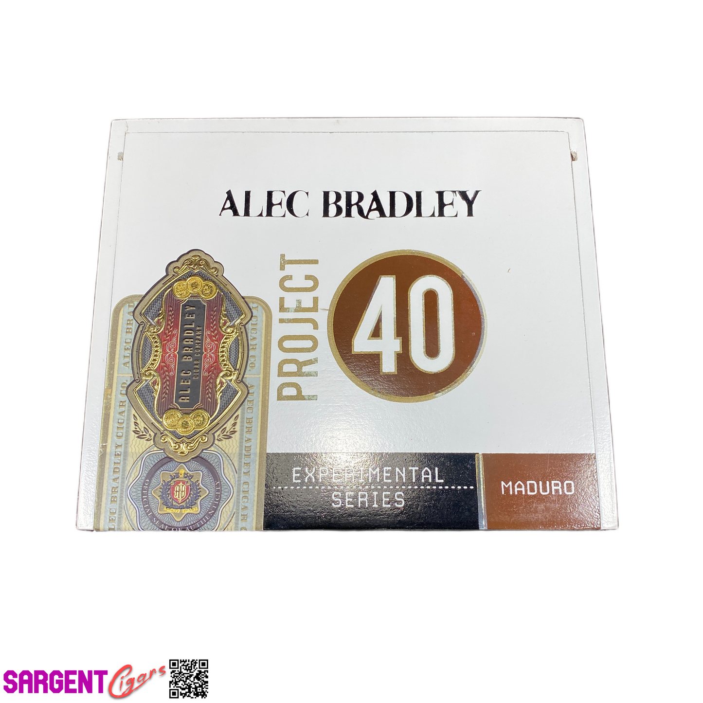 Alec Bradley Project 40 Maduro 550 Empty Wooden Cigar Box 6.75x5.75x3