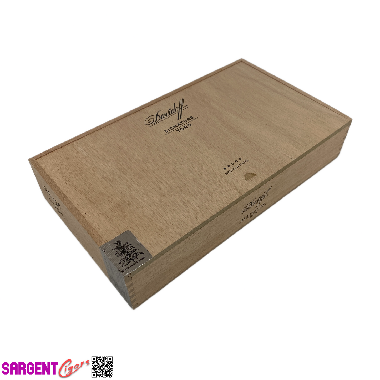 Davidoff Signature Toro Empty Wooden Cigar Box 11.5x6.5x2.25