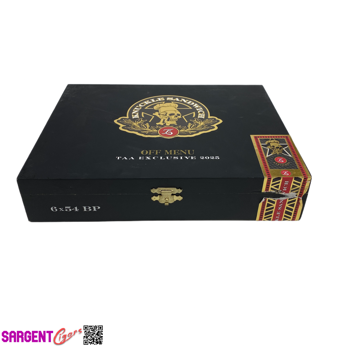 Guy Fieri Knuckle Sandwich Off Menu Toro Empty Wooden Cigar Box 9.25x7.25x2 (1)