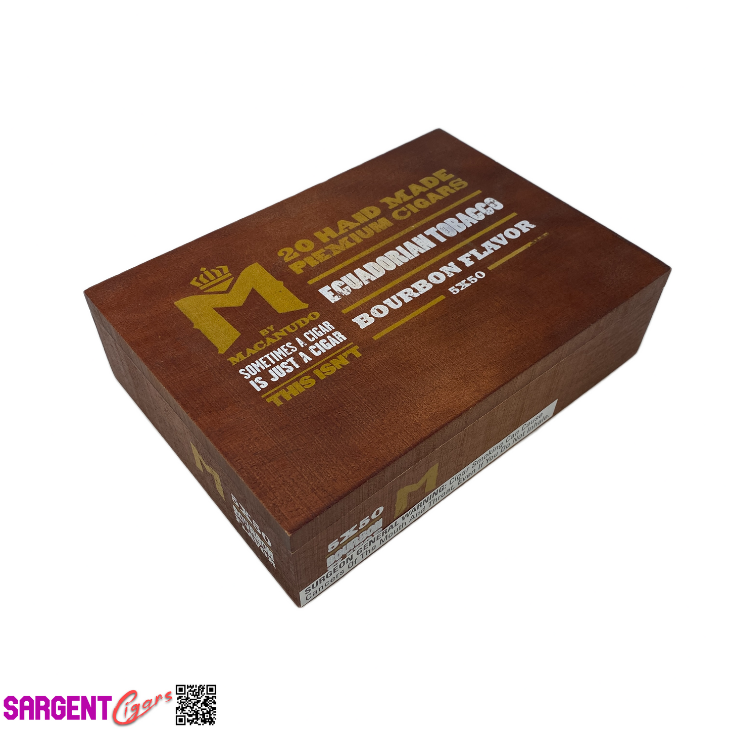 Macanudo Bourbon Robusto Empty Wooden Cigar Box 8.5x6x2.25