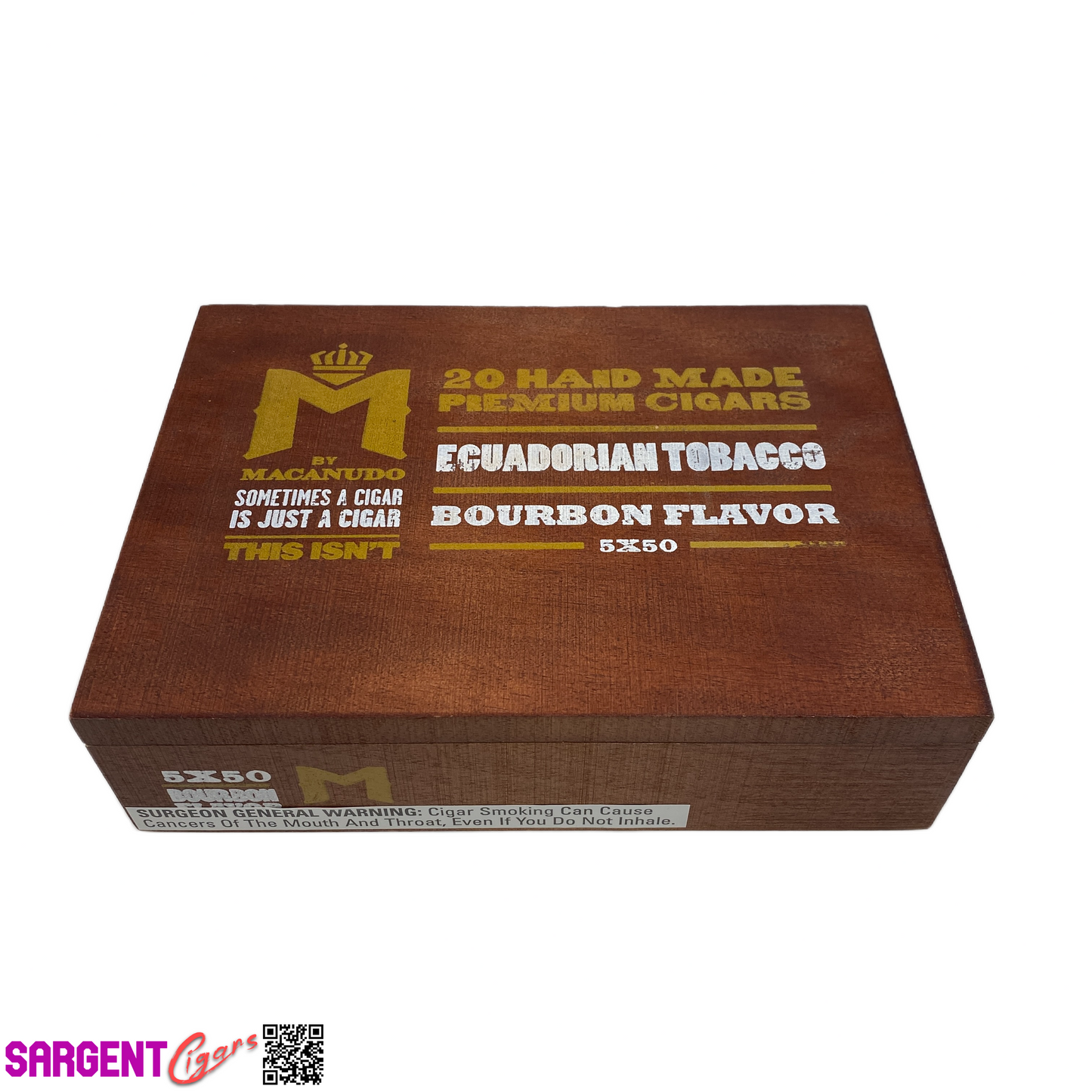Macanudo Bourbon Robusto Empty Wooden Cigar Box 8.5x6x2.25