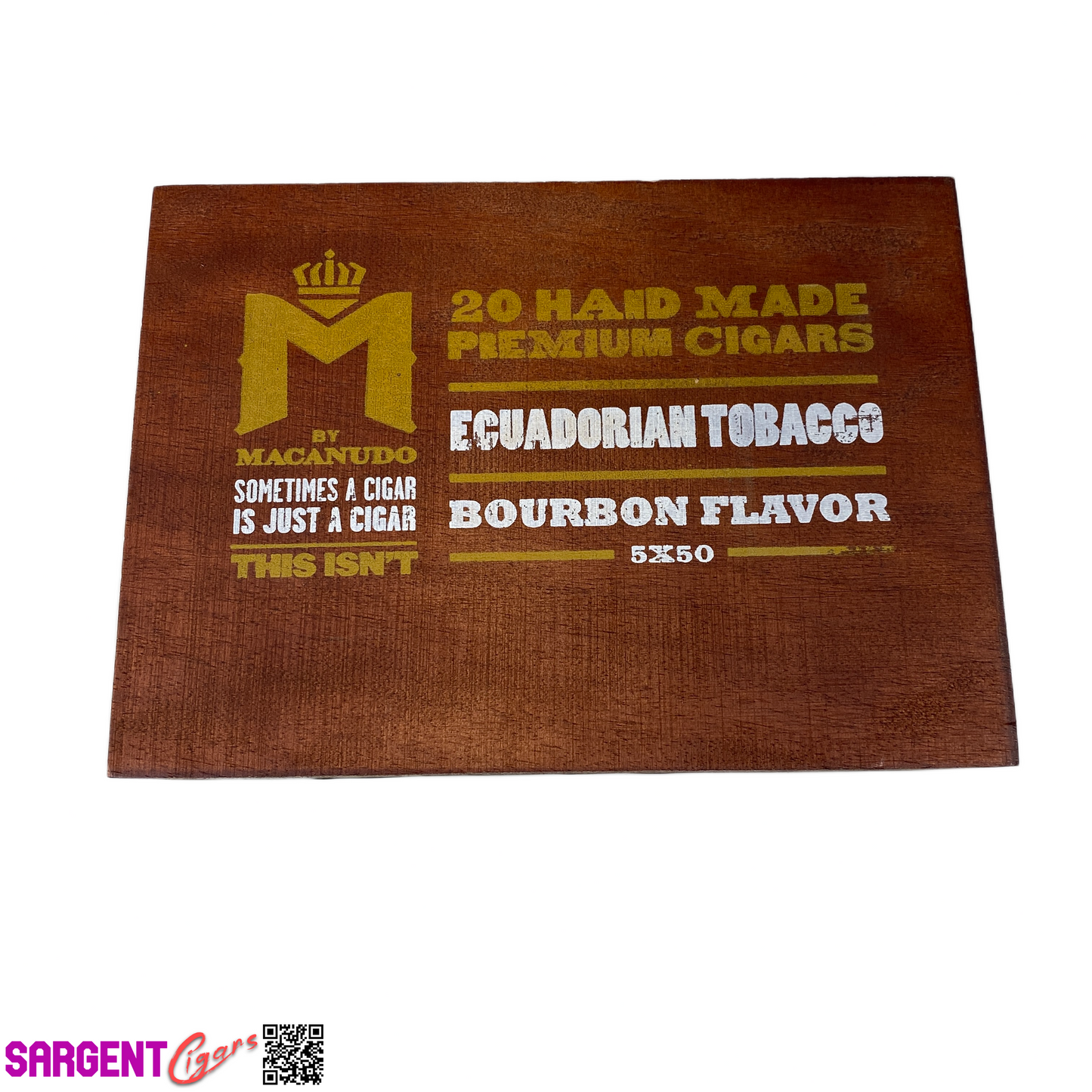Macanudo Bourbon Robusto Empty Wooden Cigar Box 8.5x6x2.25