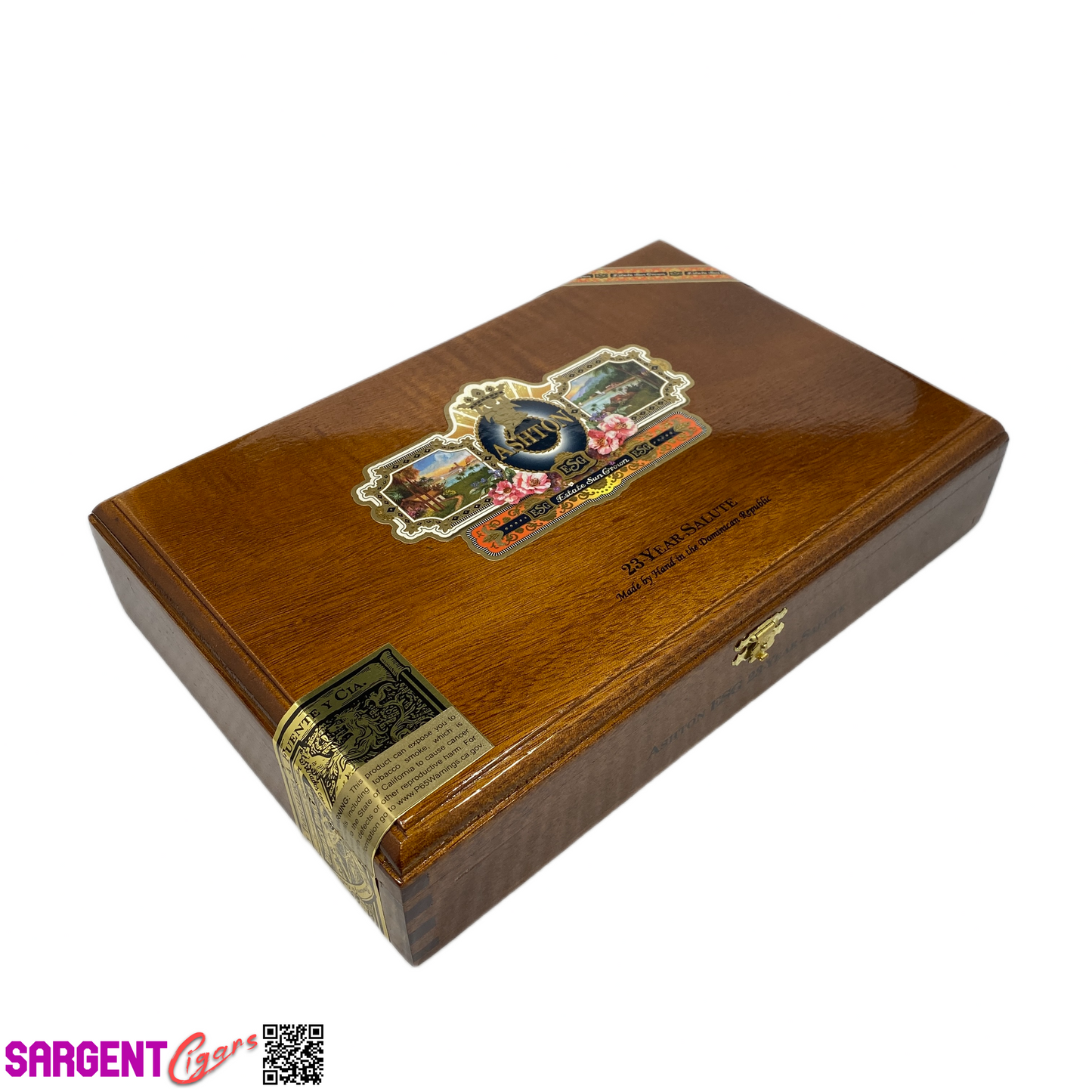 Ashton ESG 23 Year Salute Empty Wooden Cigar Box 11.25x7.5x2.25