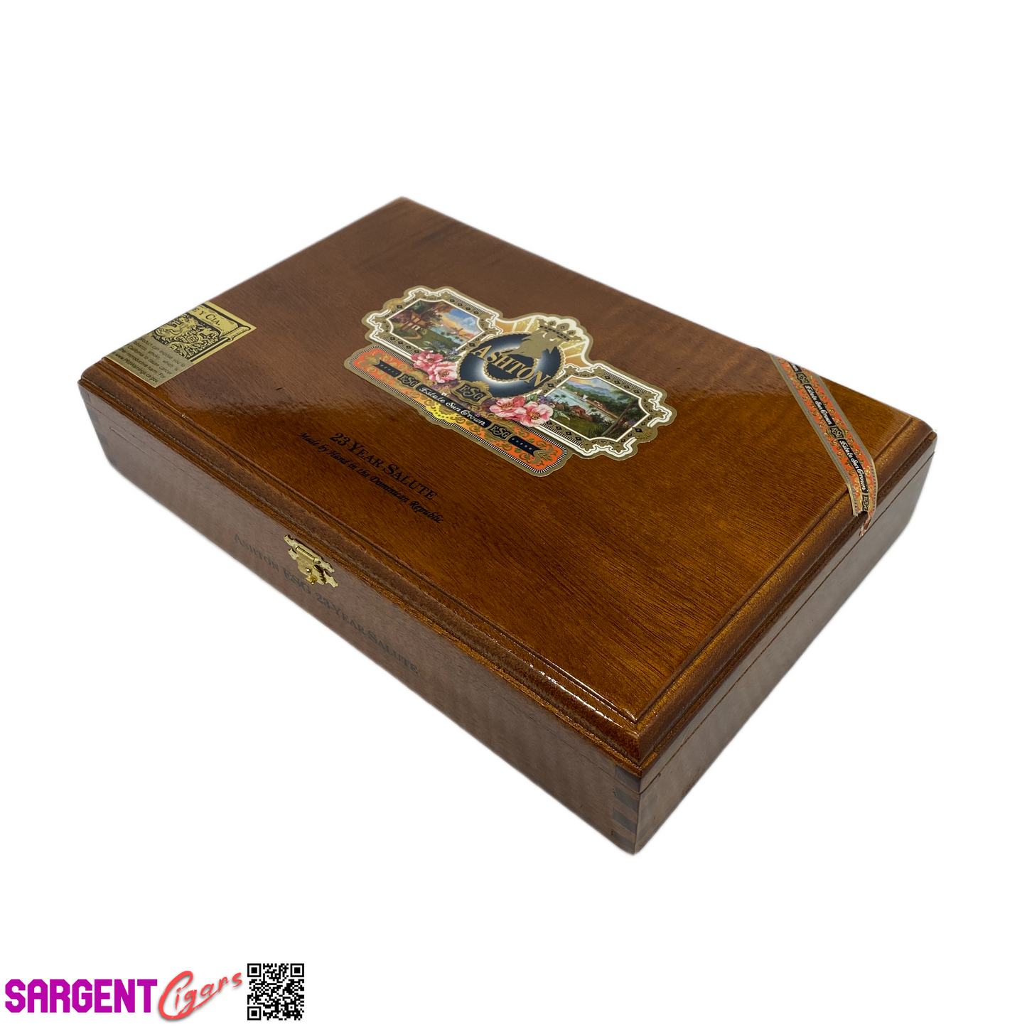 Ashton ESG 23 Year Salute Empty Wooden Cigar Box 11.25x7.5x2.25