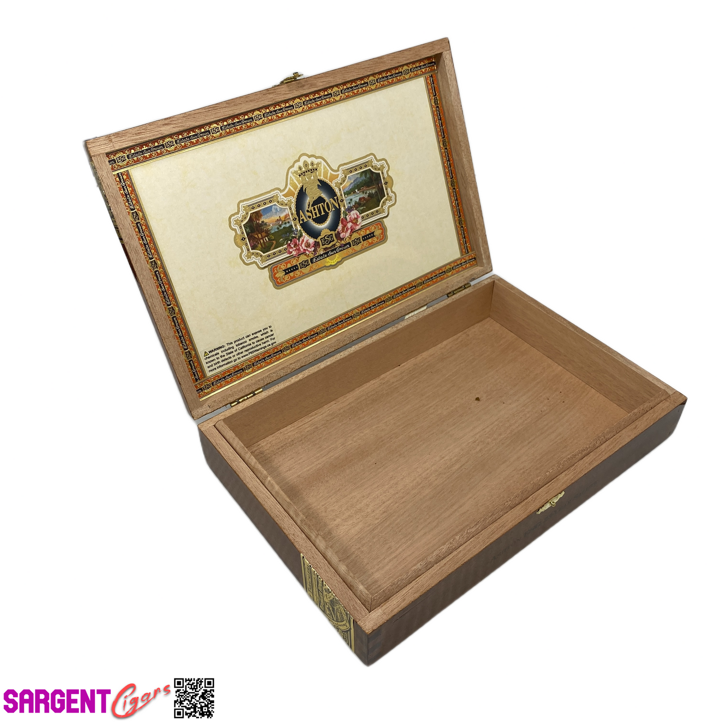 Ashton ESG 23 Year Salute Empty Wooden Cigar Box 11.25x7.5x2.25