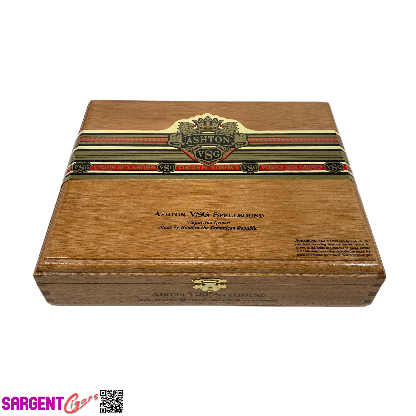 Ashton VSG Spellbound Empty Wooden Cigar Box 10x8.5x2.25